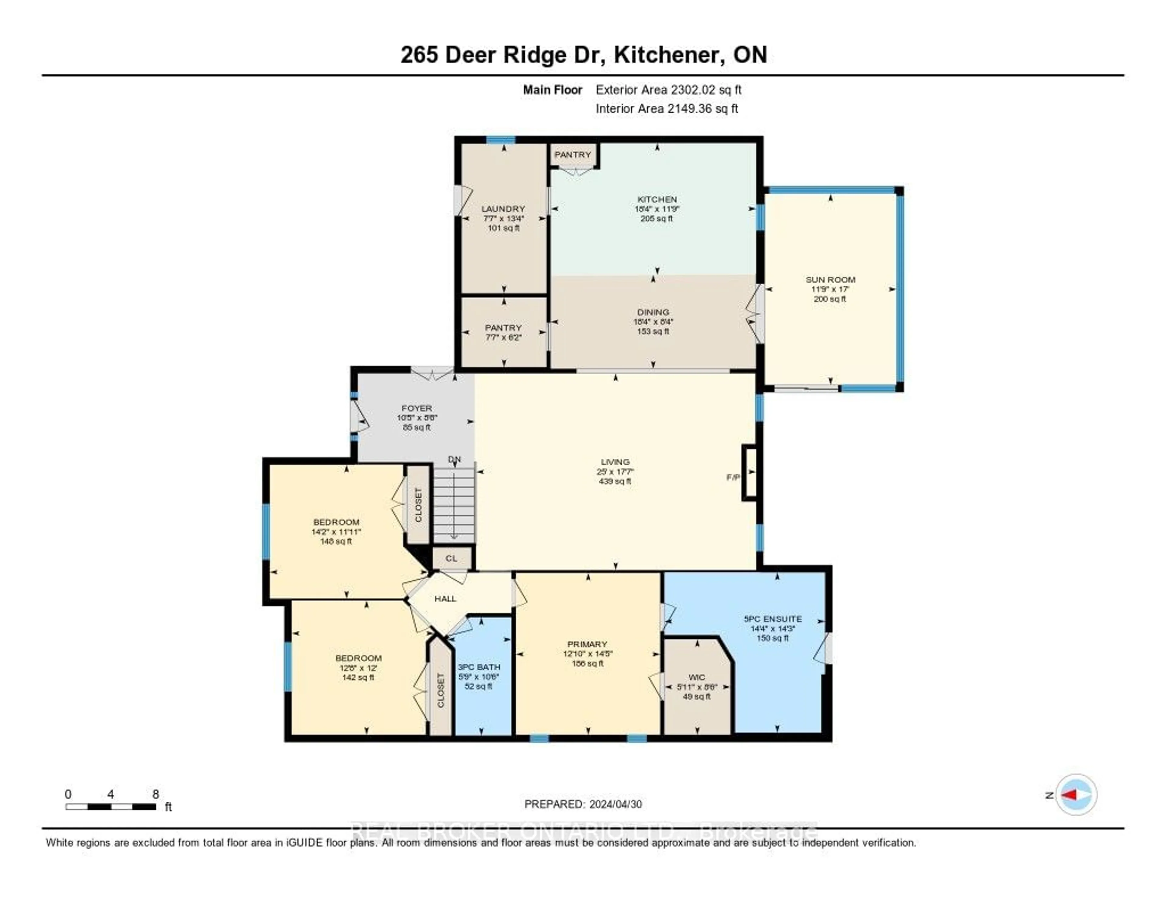 Floor plan for 265 Deer Ridge Dr, Kitchener Ontario N2P 2K6