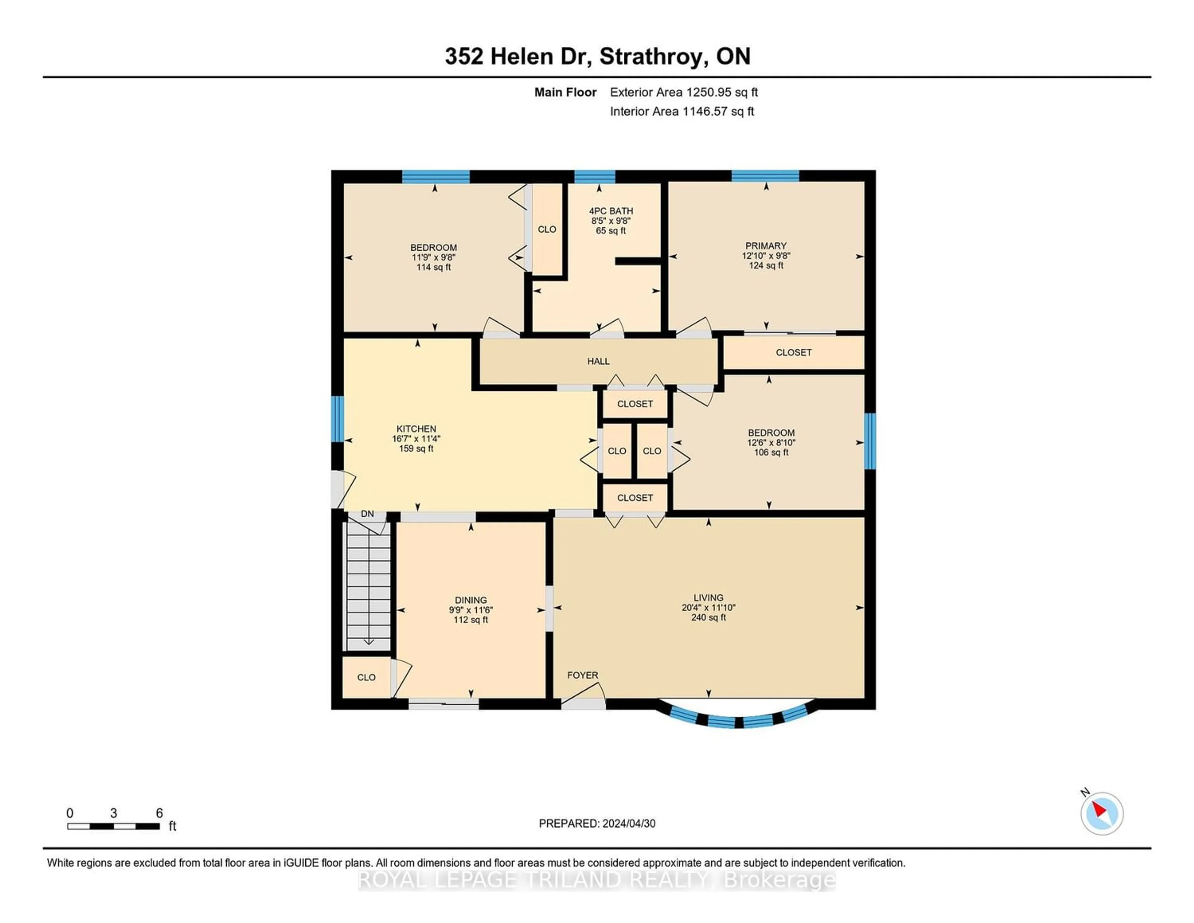 Floor plan for 352 Helen Dr, Strathroy-Caradoc Ontario N7G 3M4