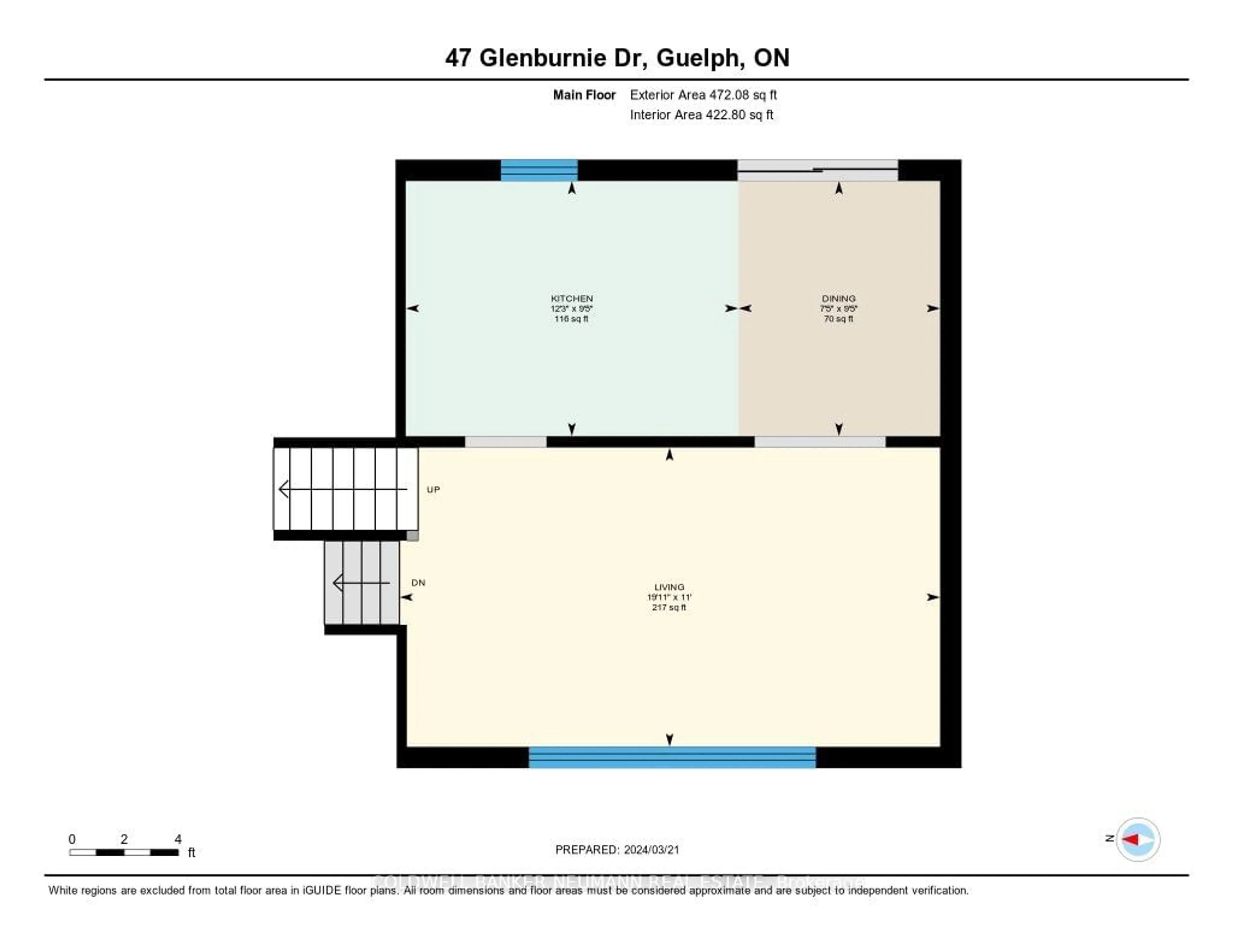 Floor plan for 47 Glenburnie Dr, Guelph Ontario N1E 4C5