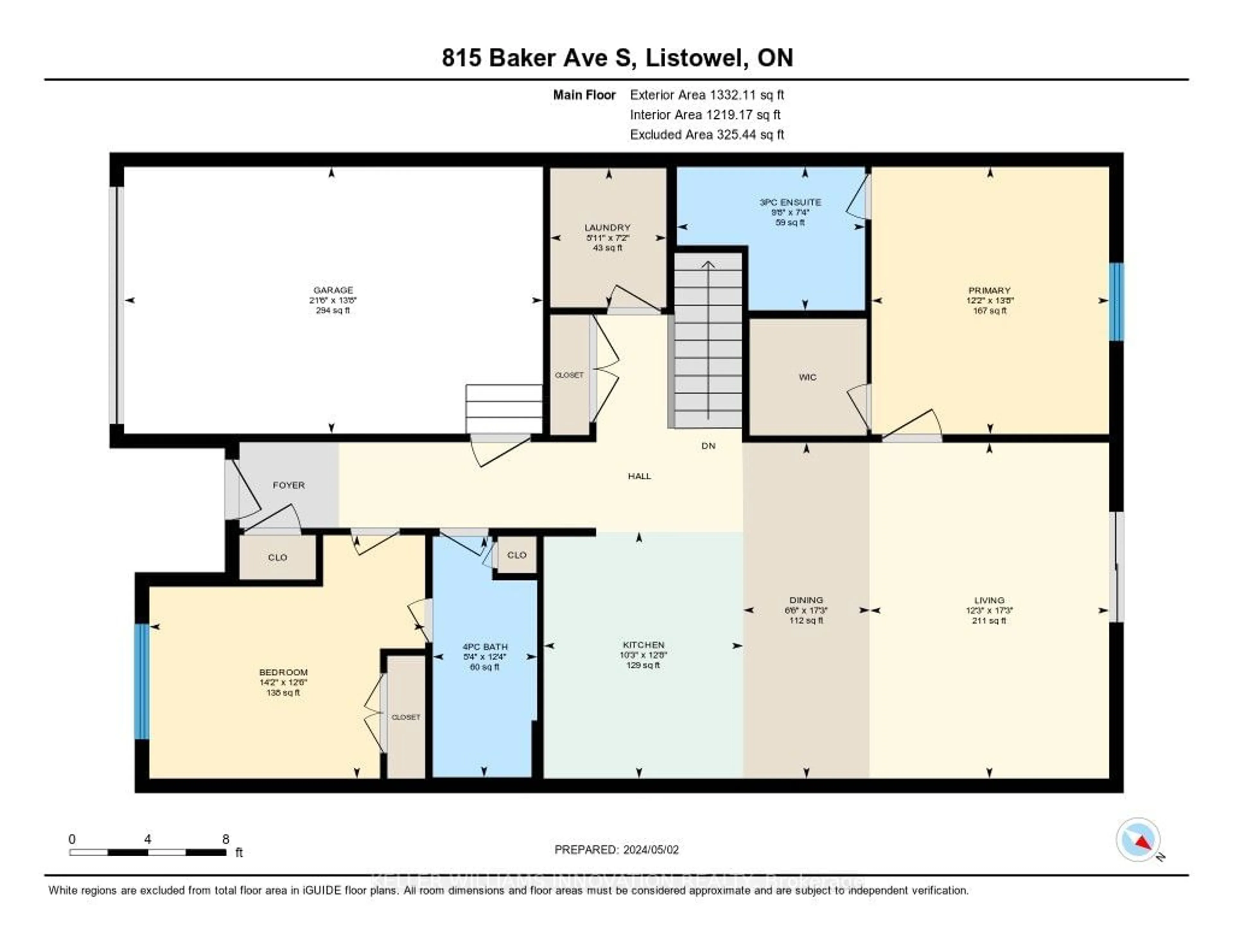 Floor plan for 815 Baker Ave, North Perth Ontario N4W 0G5