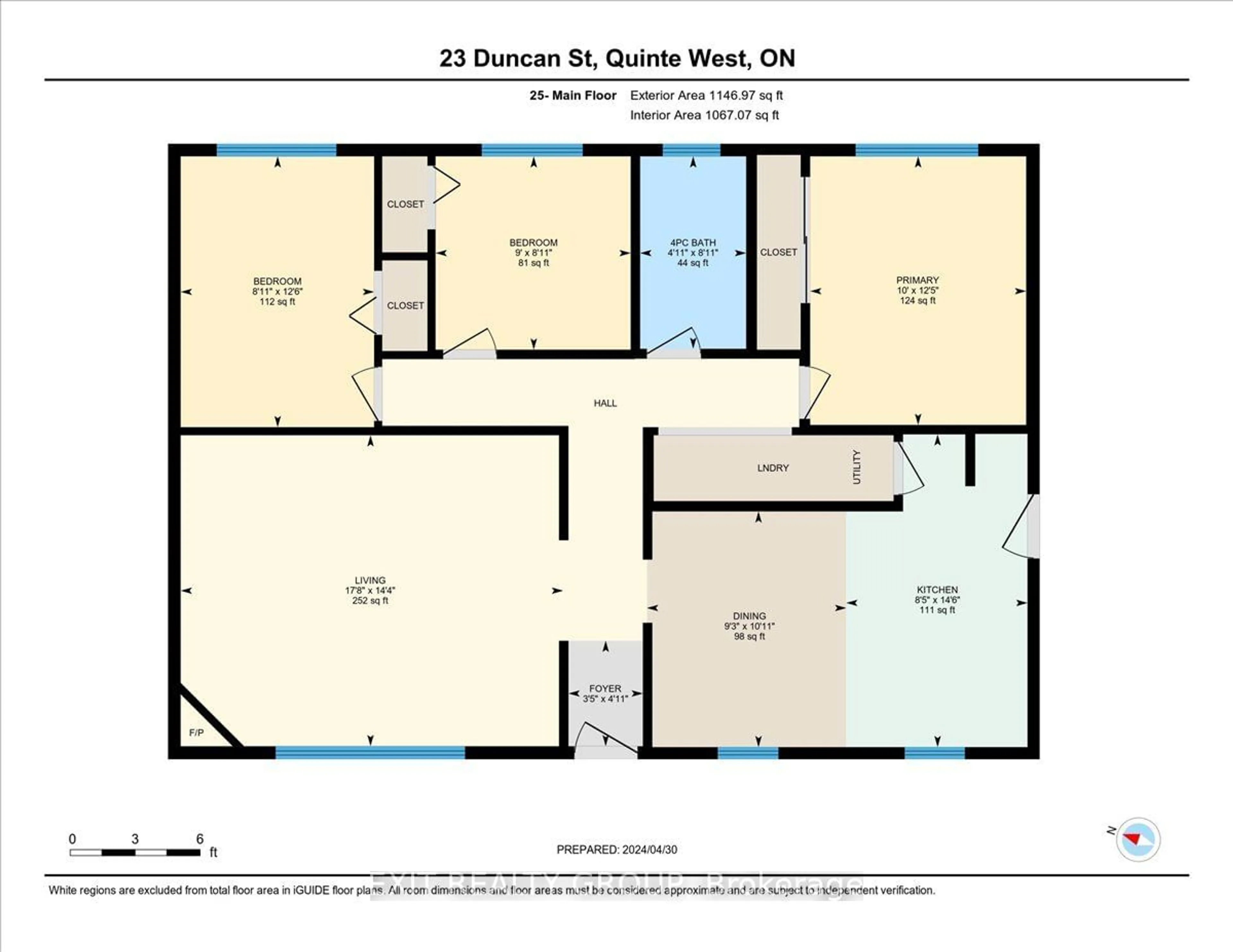 Floor plan for 23-25 Duncan St, Quinte West Ontario K0K 2C0