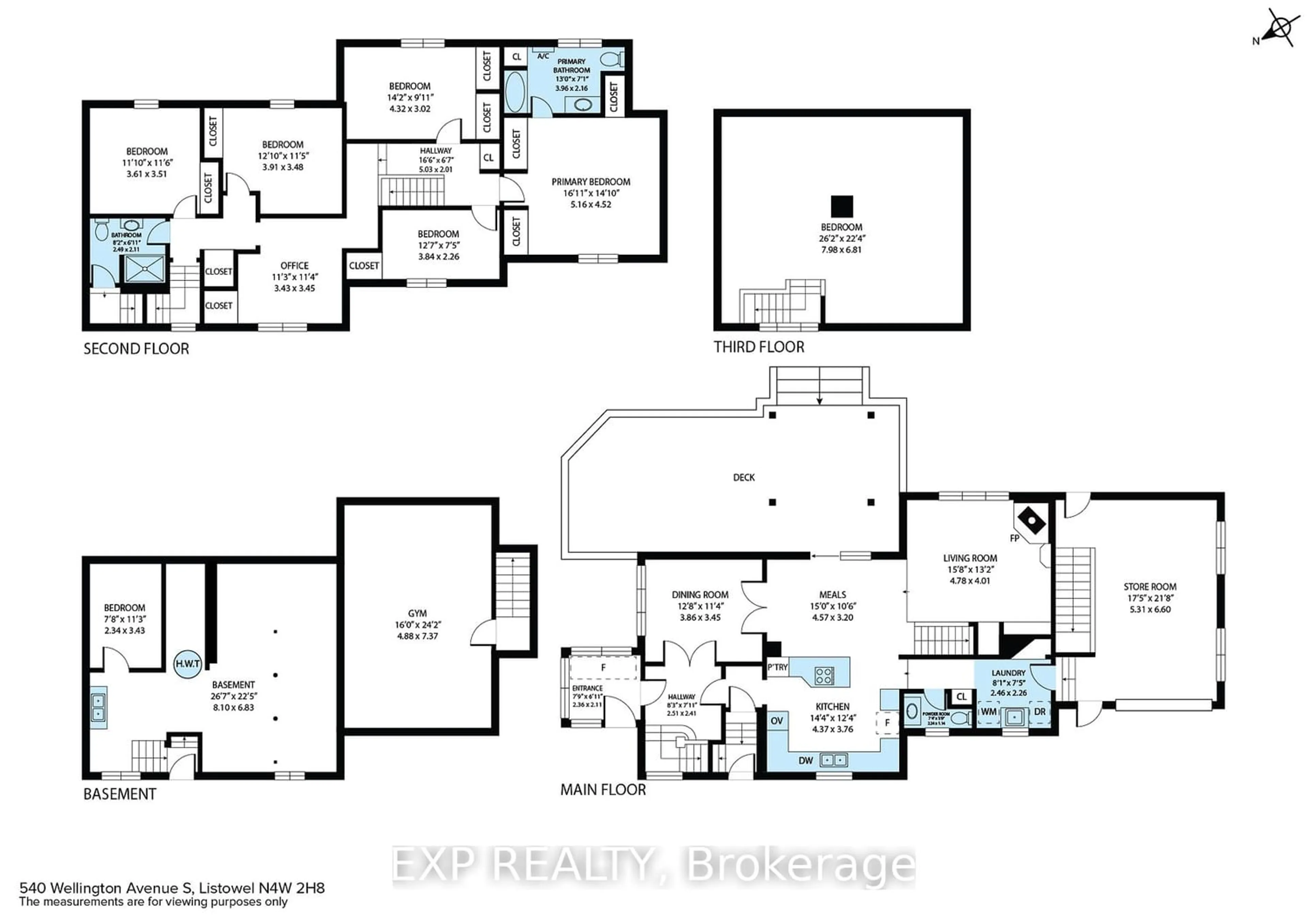 Floor plan for 540 Wellington Ave, North Perth Ontario N4W 2J5