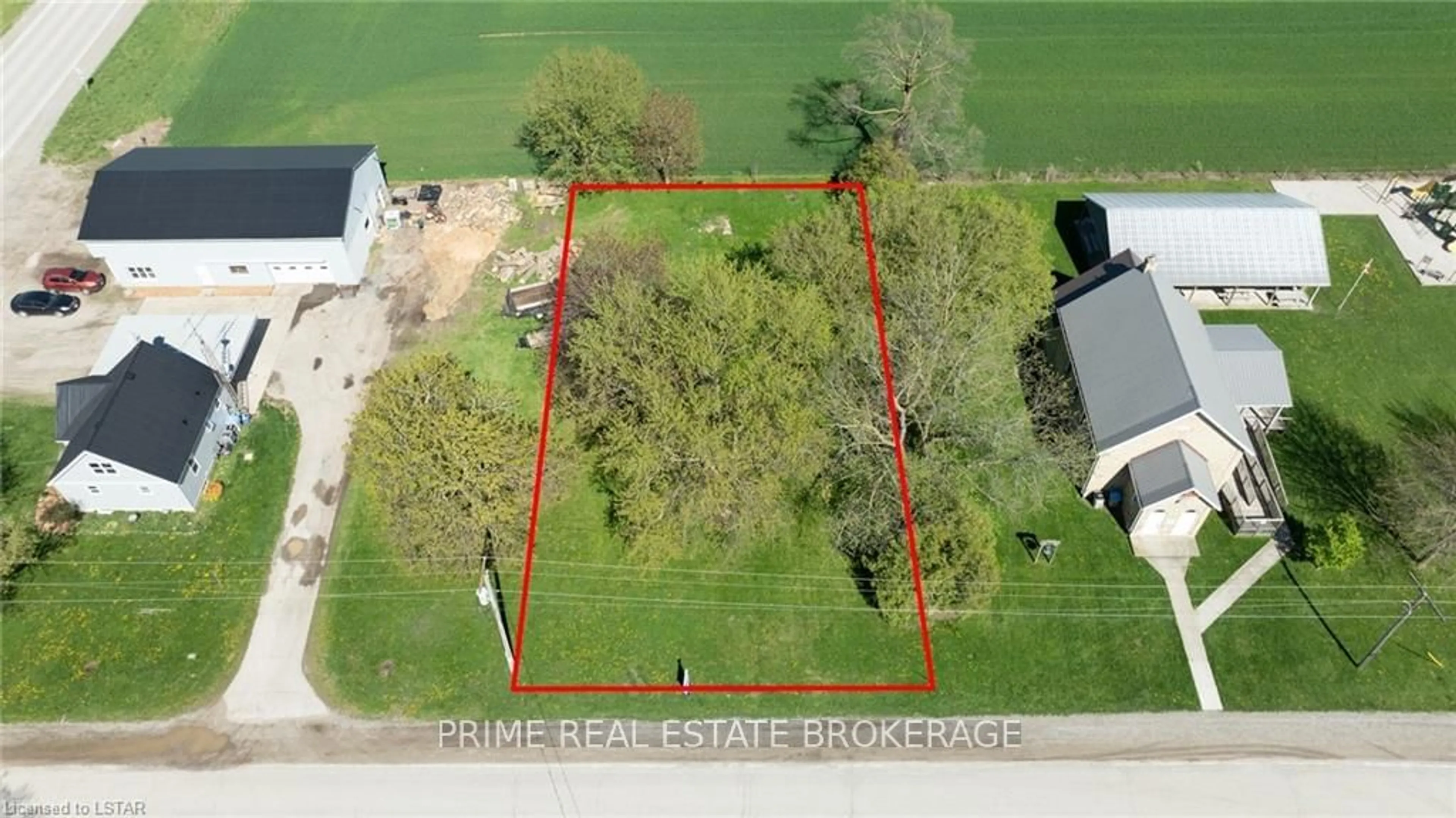 A pic from outside/outdoor area/front of a property/back of a property/a pic from drone, street for 35924B Corbett Rd, North Middlesex Ontario N0M 2K0