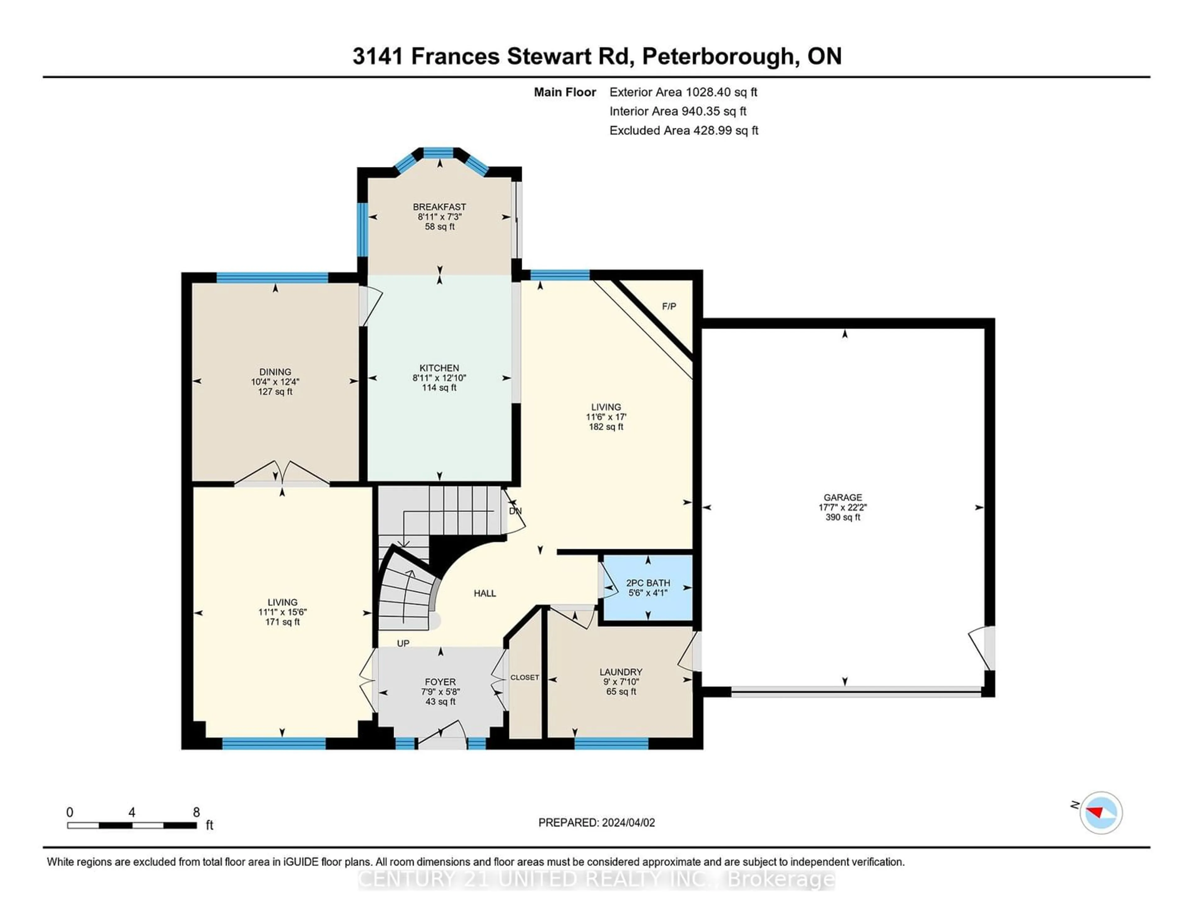 Floor plan for 3141 Frances Stewart Rd, Peterborough Ontario K9H 7L4