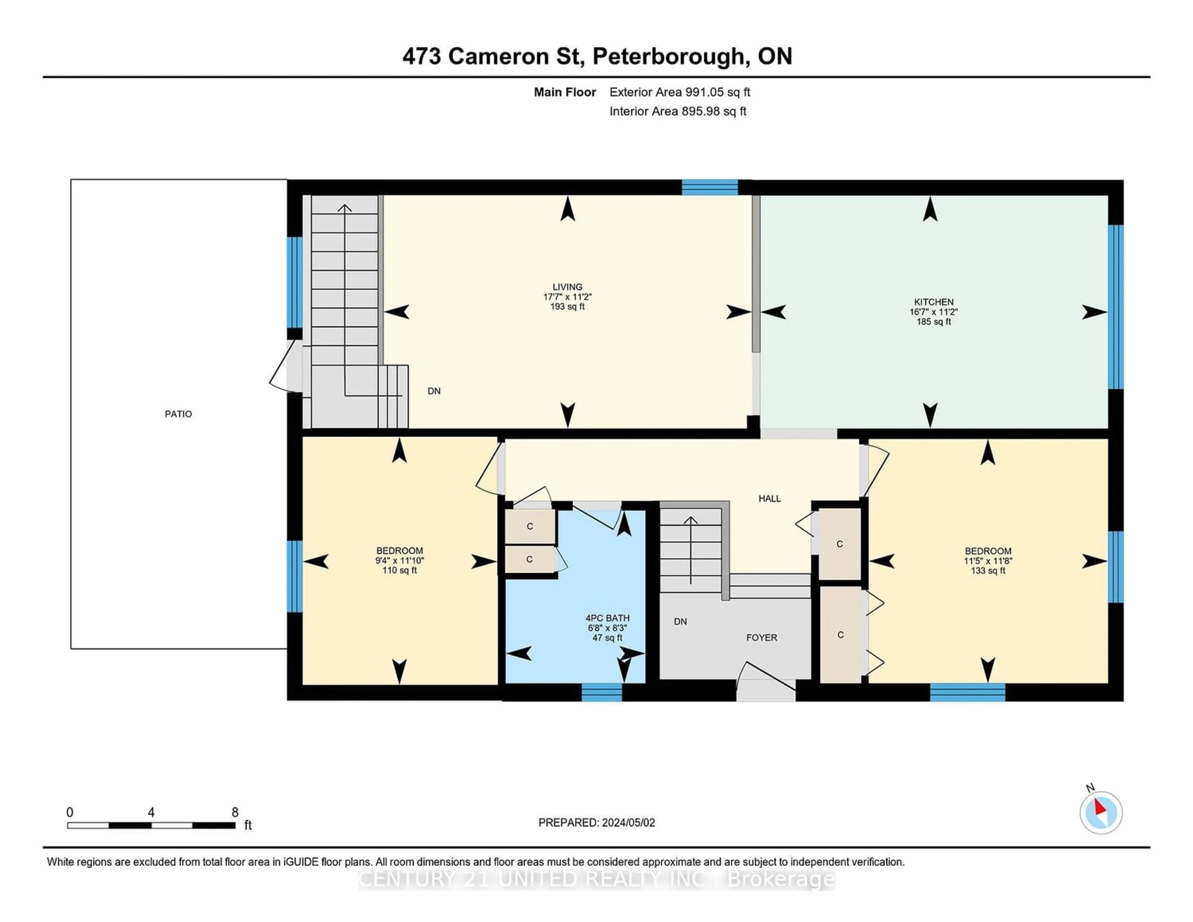 Floor plan for 473 Cameron St, Peterborough Ontario K9J 3Z4