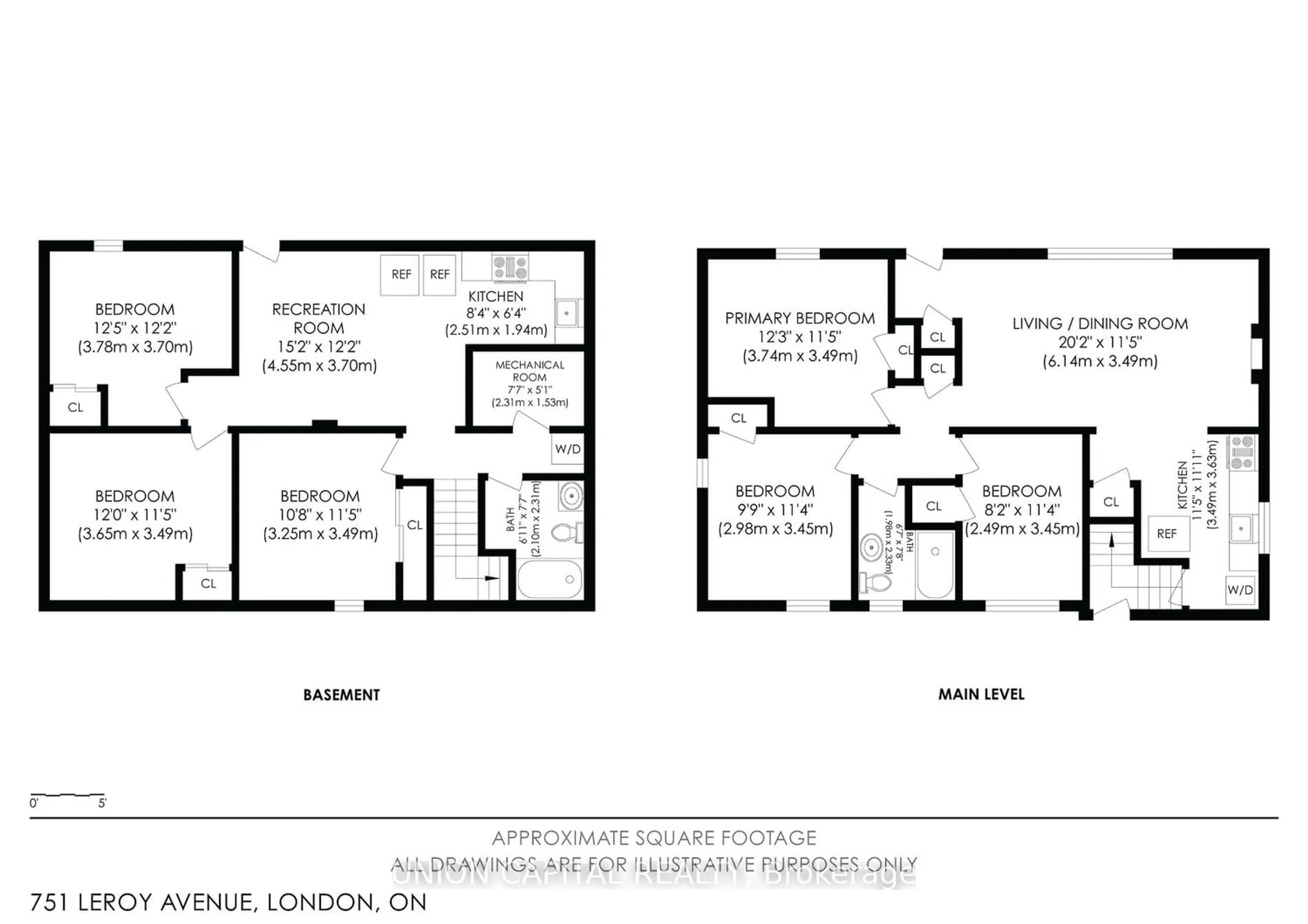 Floor plan for 751 Leroy Ave, London Ontario N5Y 4G8