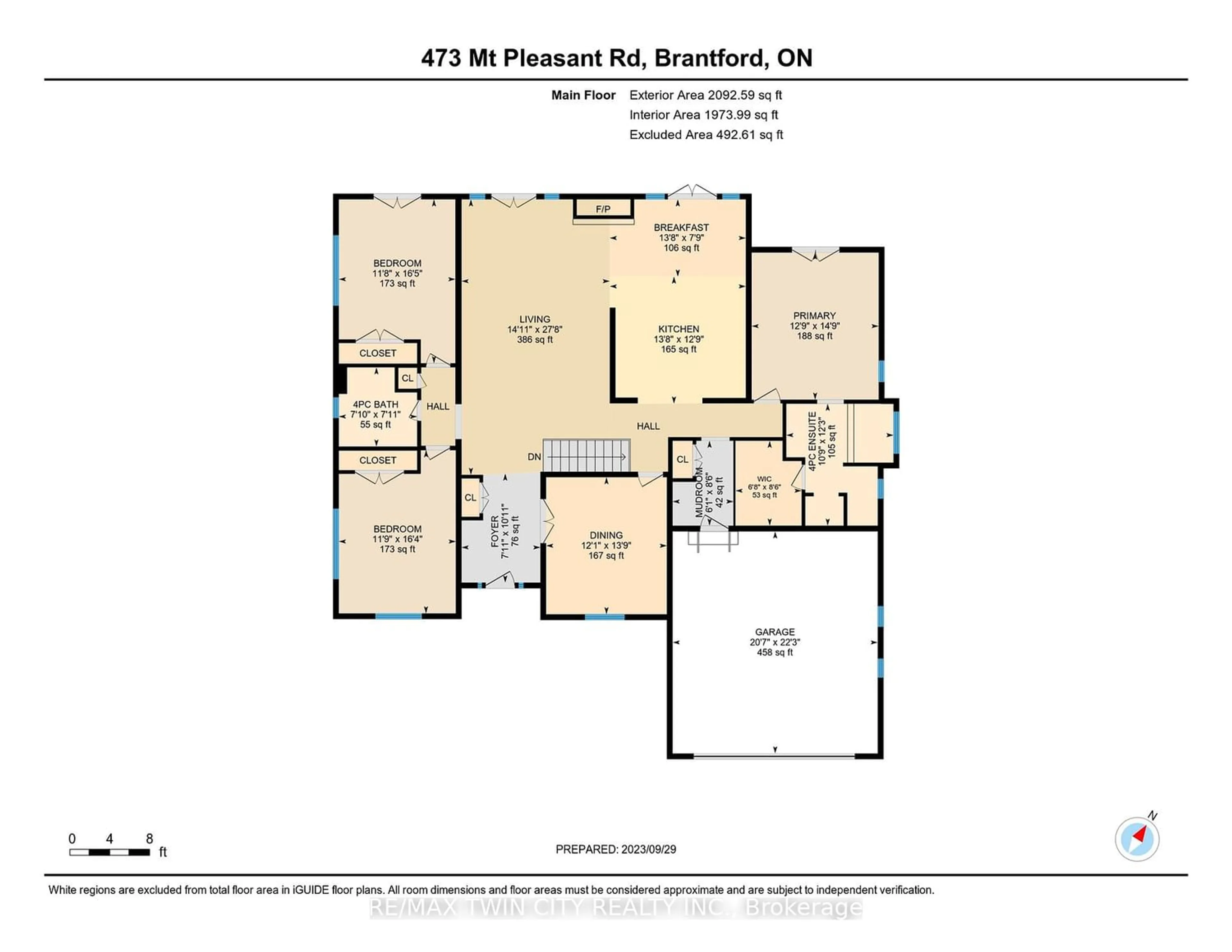 Floor plan for 473 Mount Pleasant Rd, Brantford Ontario N3T 5L5