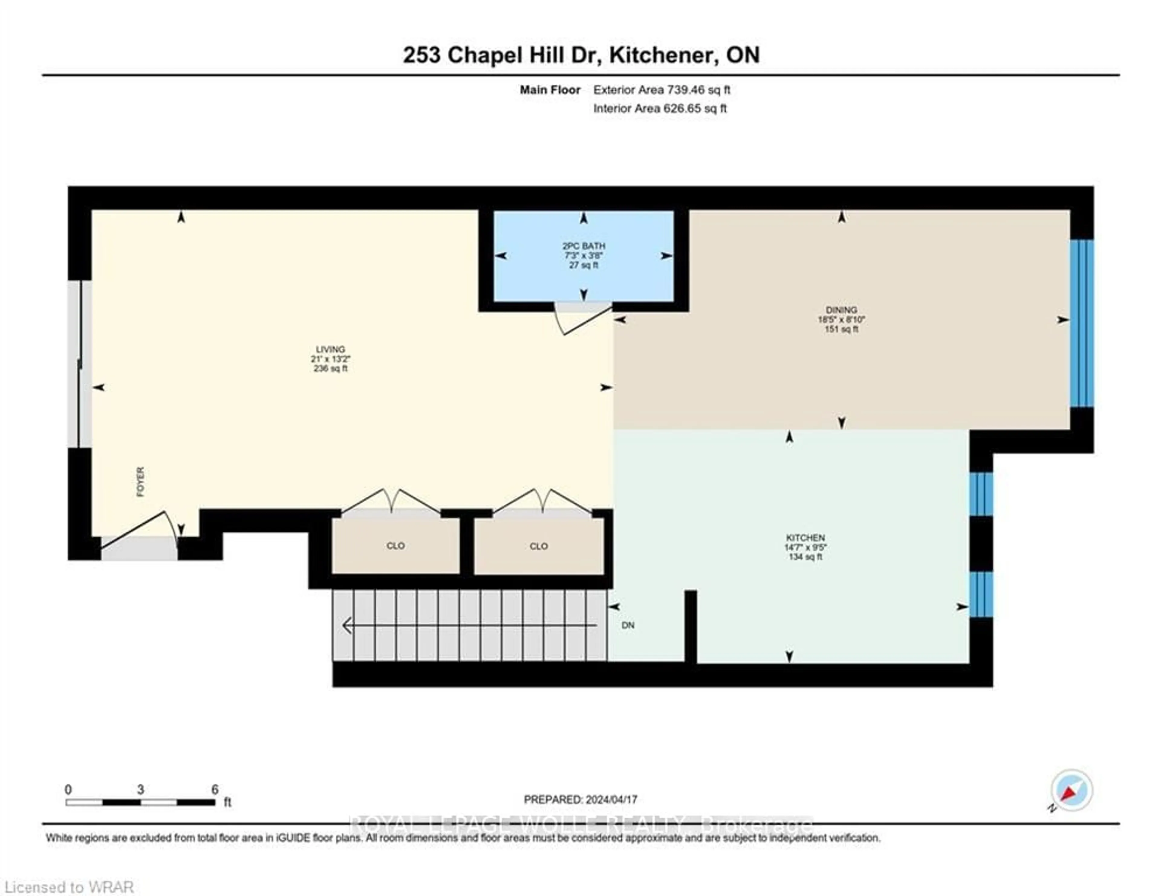 Floor plan for 253 Chapel Hill Dr #41, Kitchener Ontario N2R 0S4