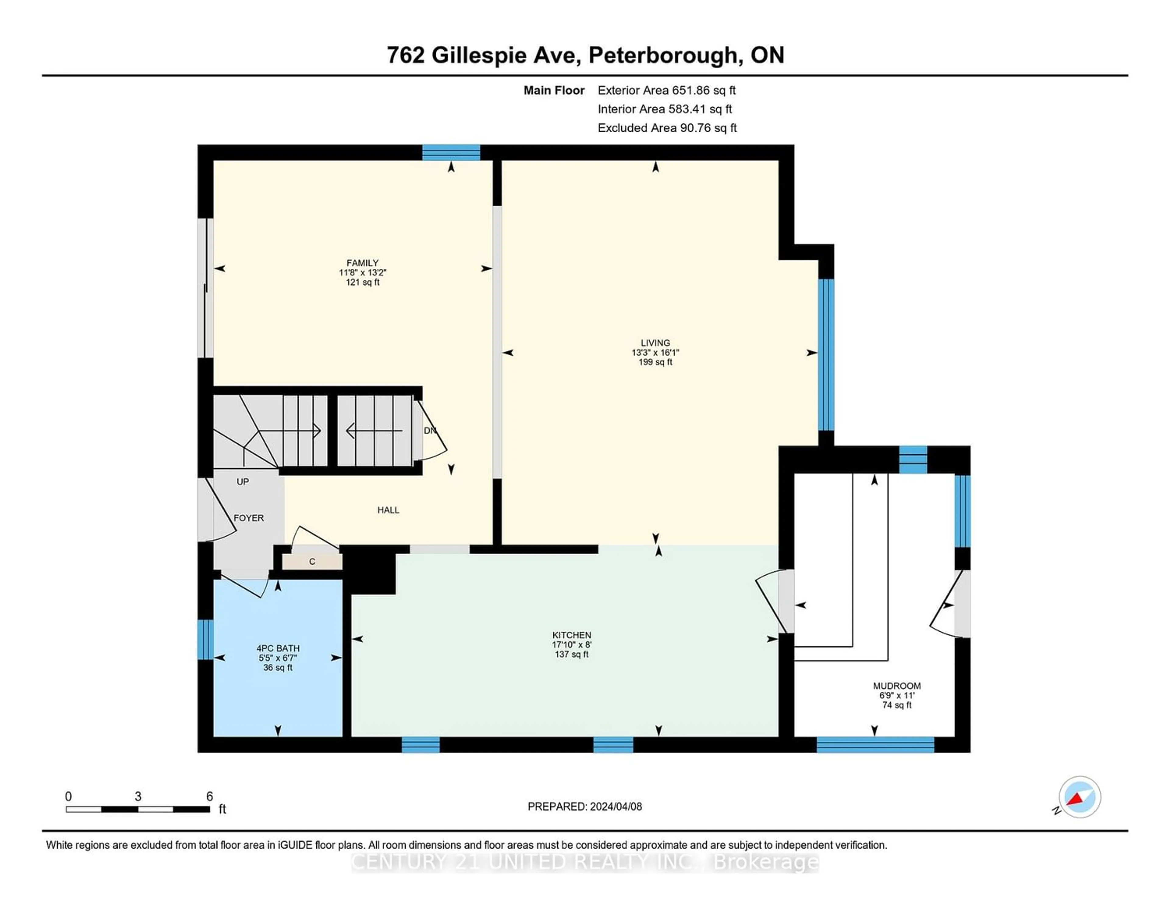 Floor plan for 762 Gillespie Ave, Peterborough Ontario K9J 4B7