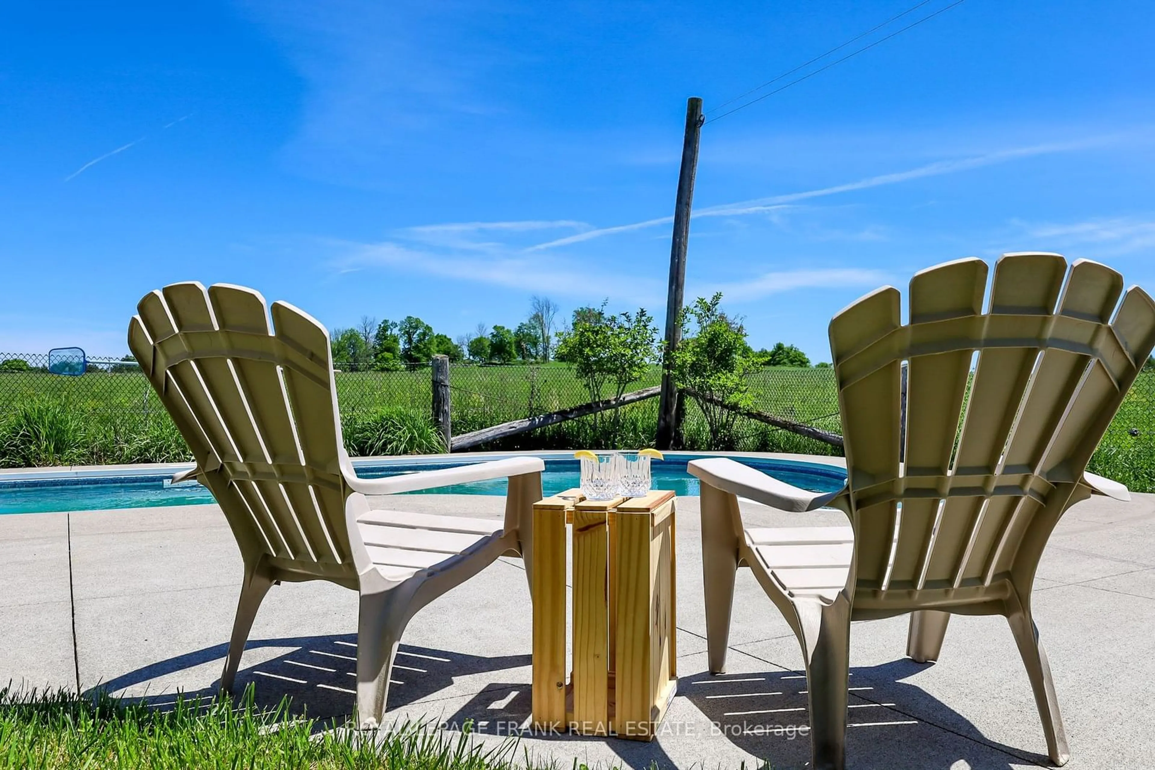 Patio, the fenced backyard for 206 Powles Rd, Kawartha Lakes Ontario K0M 1G0