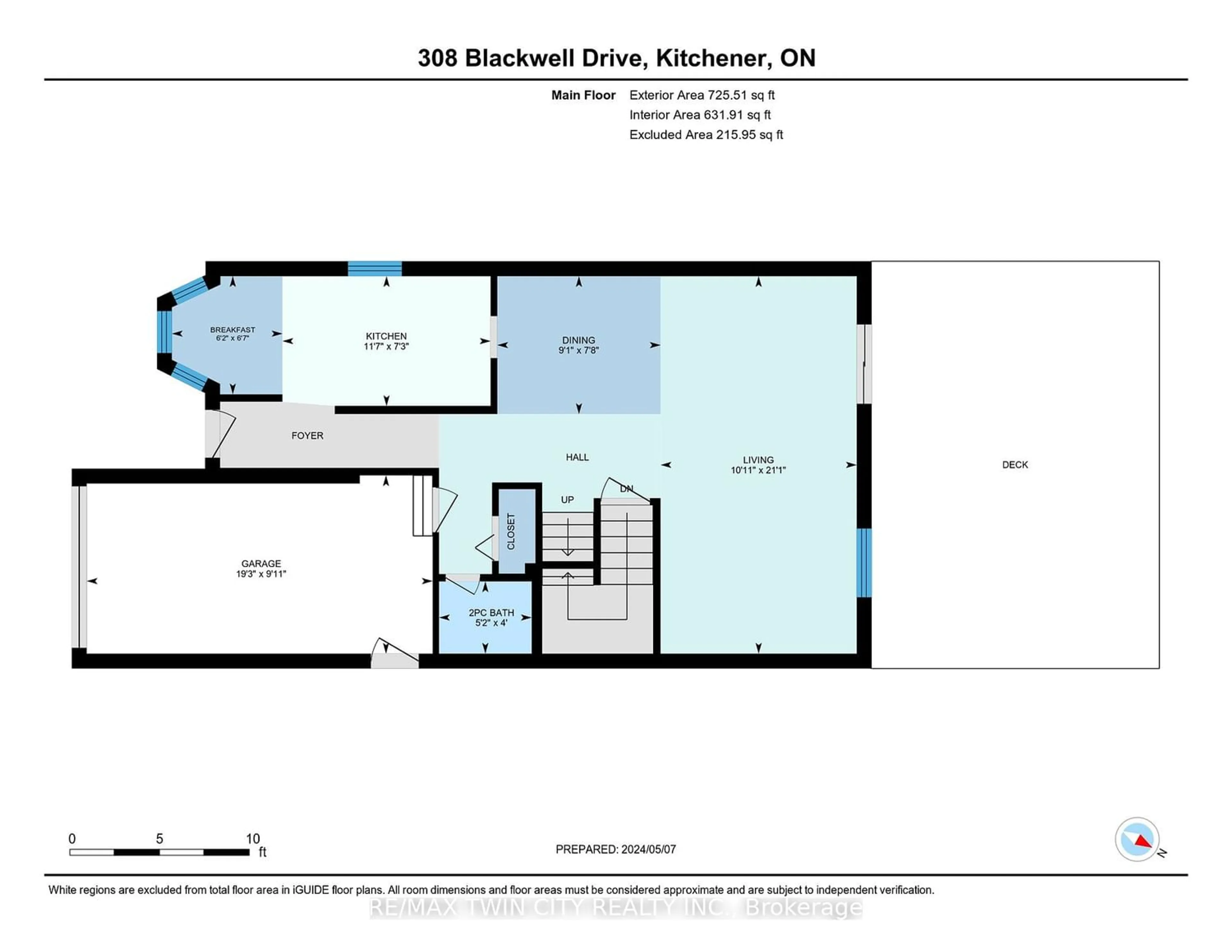Floor plan for 308 Blackwell Dr, Kitchener Ontario N2N 2T2