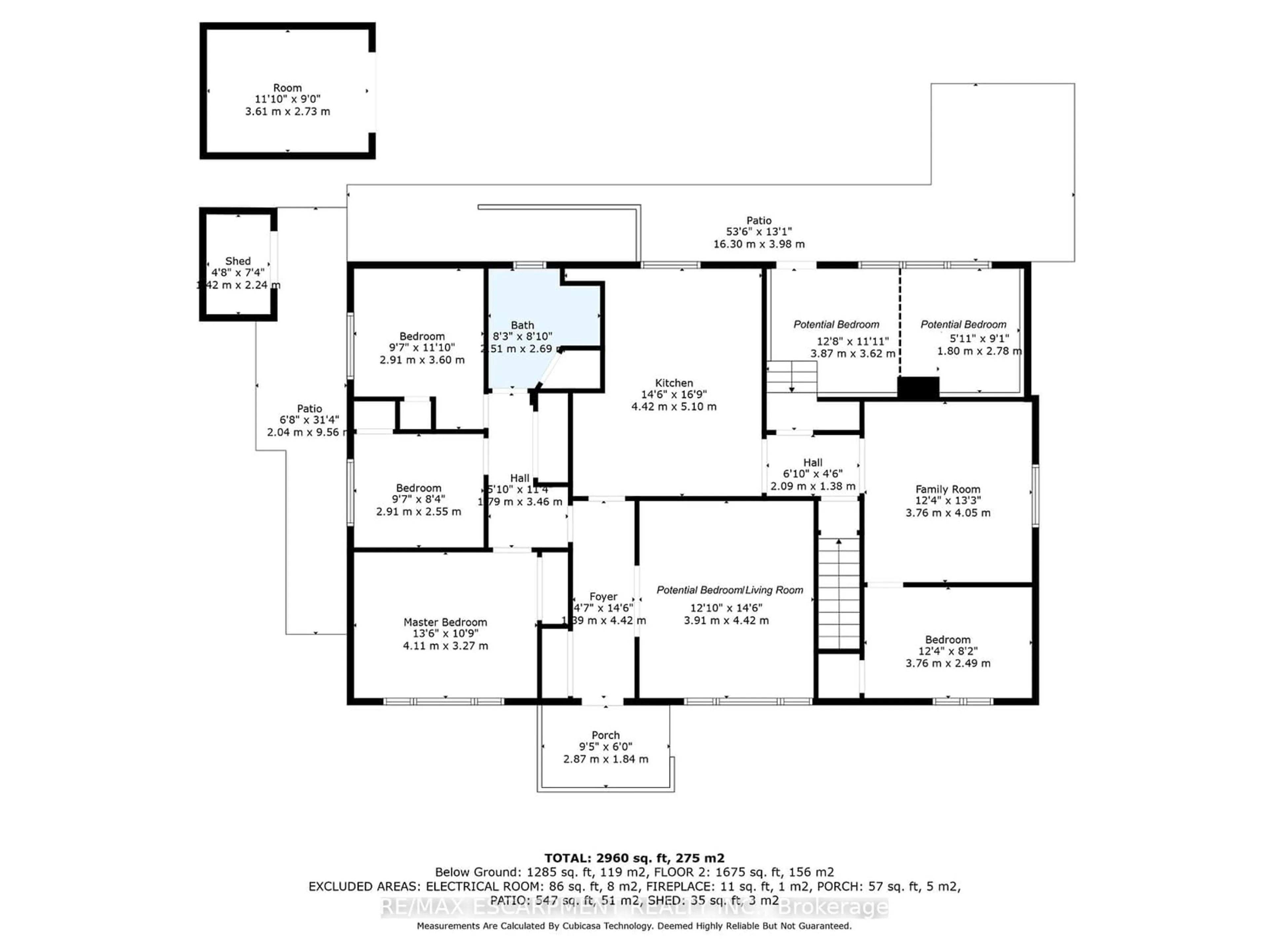 Floor plan for 1008 Upper Wellington St, Hamilton Ontario L9A 3S3