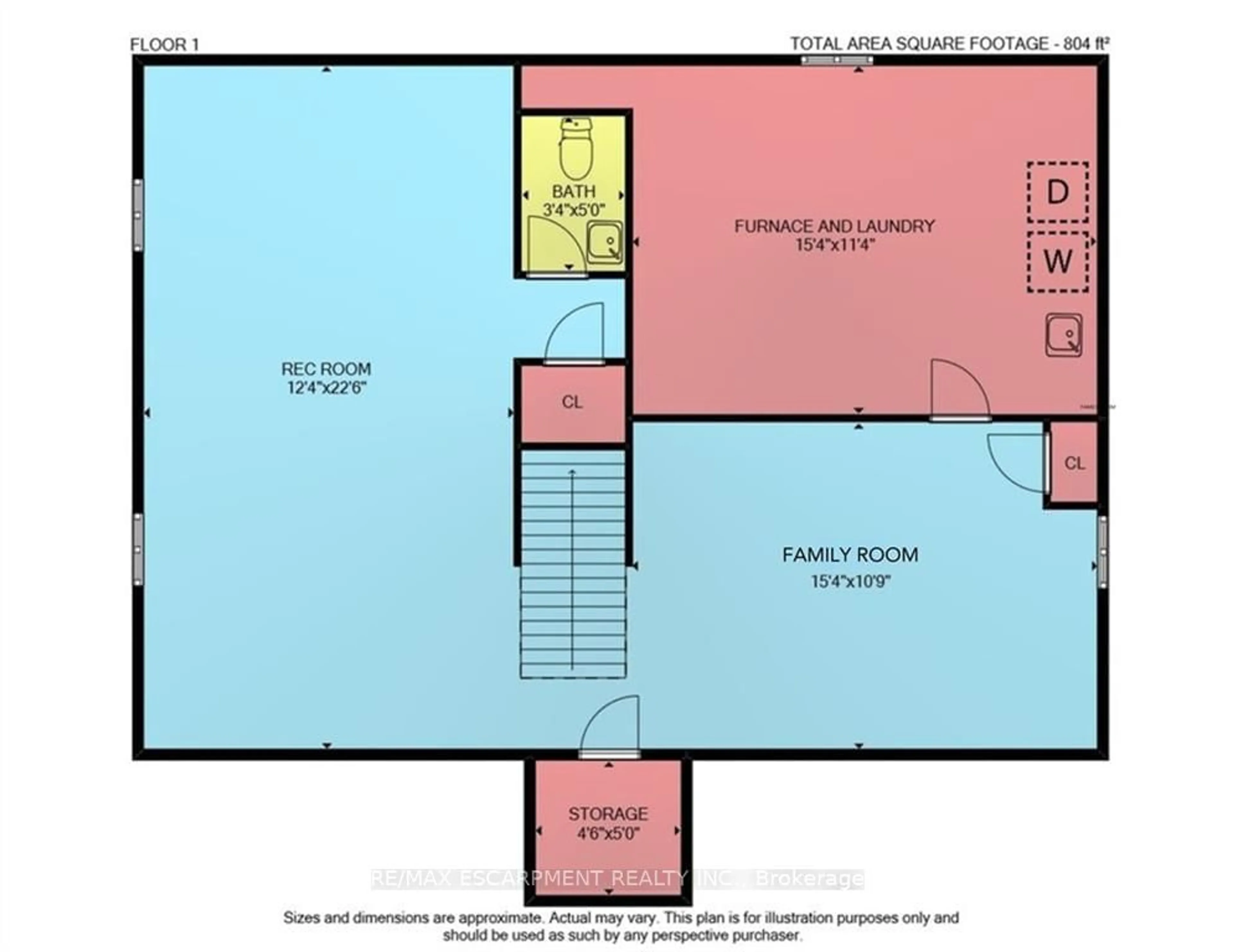 Floor plan for 490 Rosseau Rd, Hamilton Ontario L8K 4T5