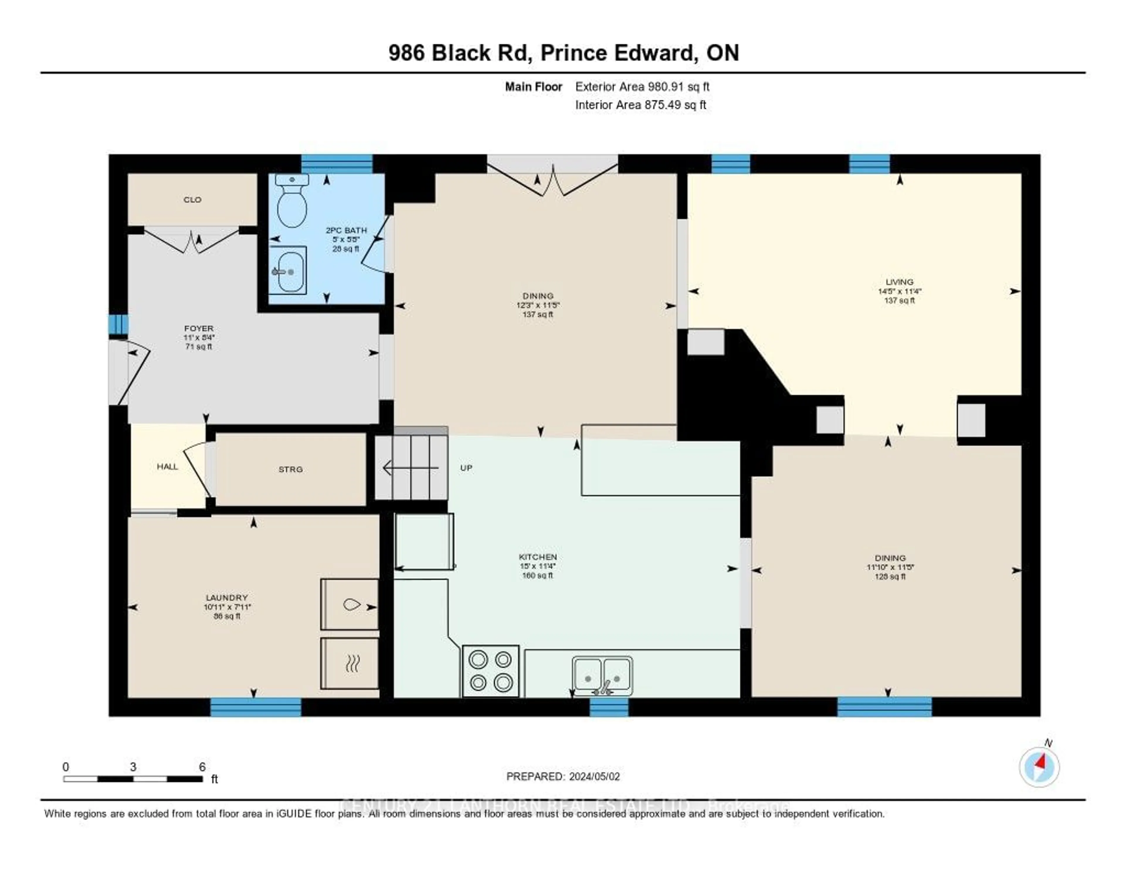 Floor plan for 986 Black Rd, Prince Edward County Ontario K0K 1W0