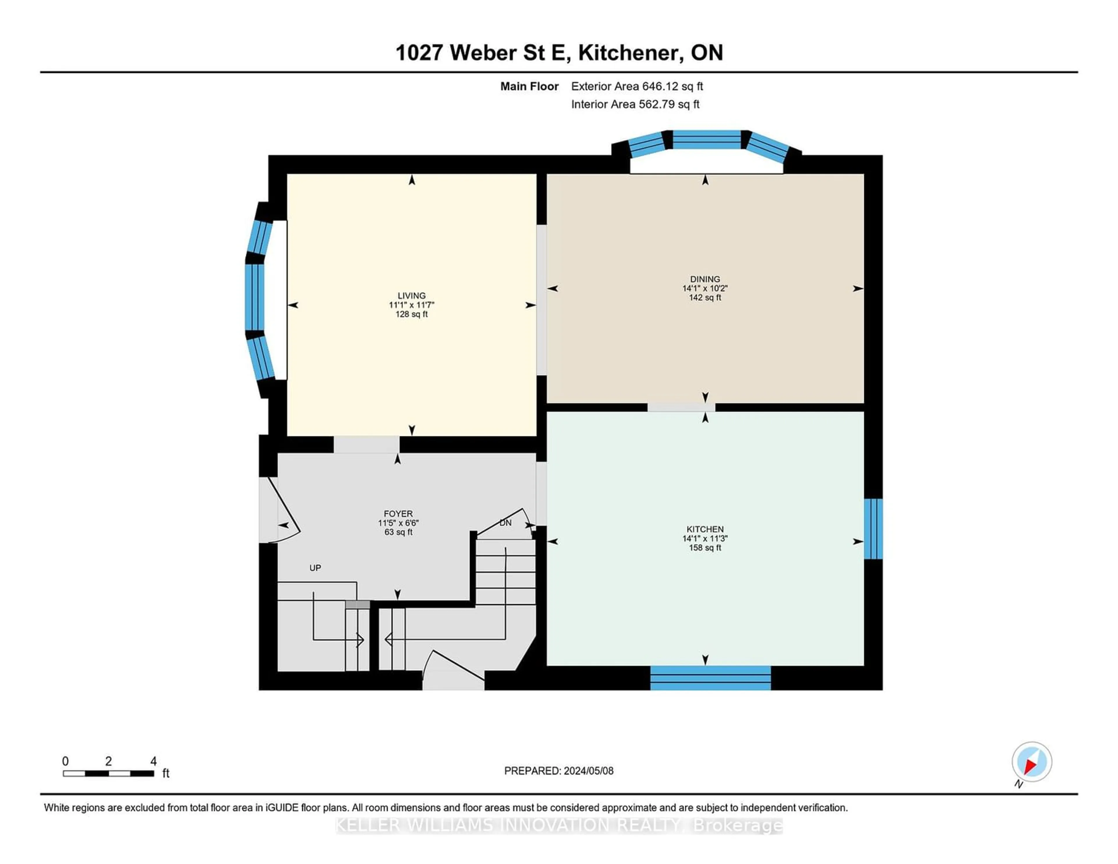 Floor plan for 1027 Weber St, Kitchener Ontario N2A 1B4