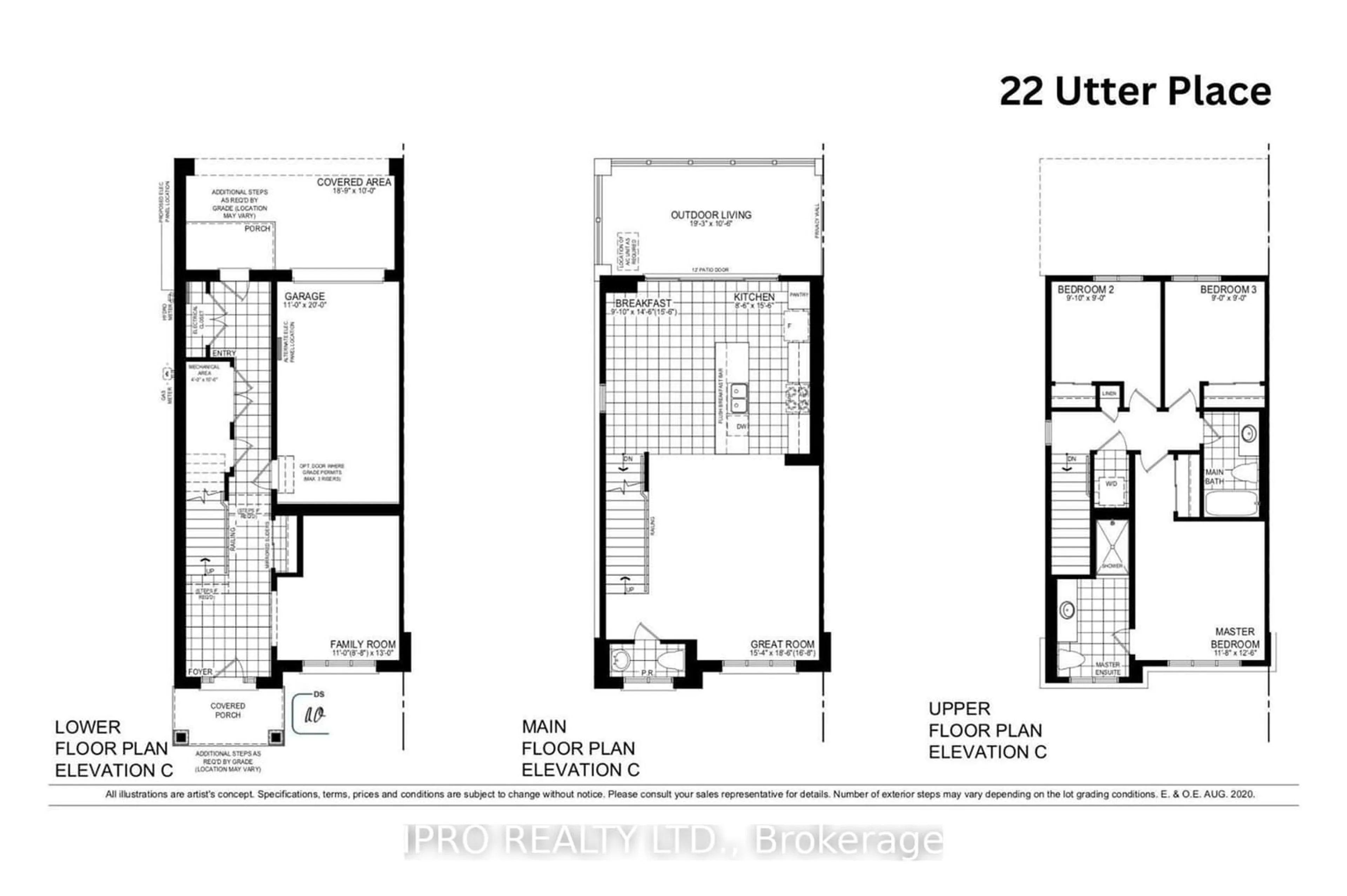 Floor plan for 22 Utter Pl, Hamilton Ontario L8J 2V5