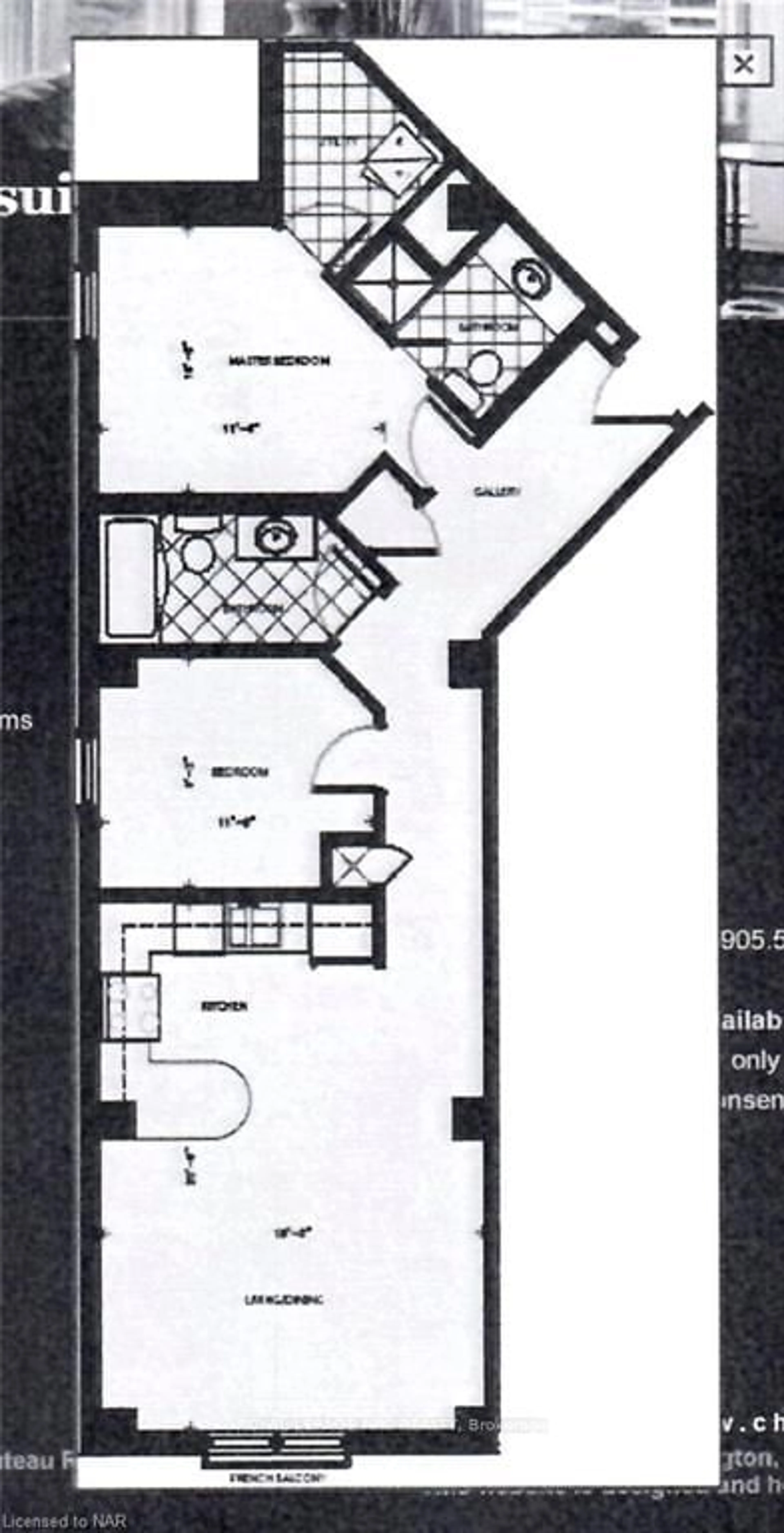 Floor plan for 135 James St #12, Hamilton Ontario L8P 2Z6