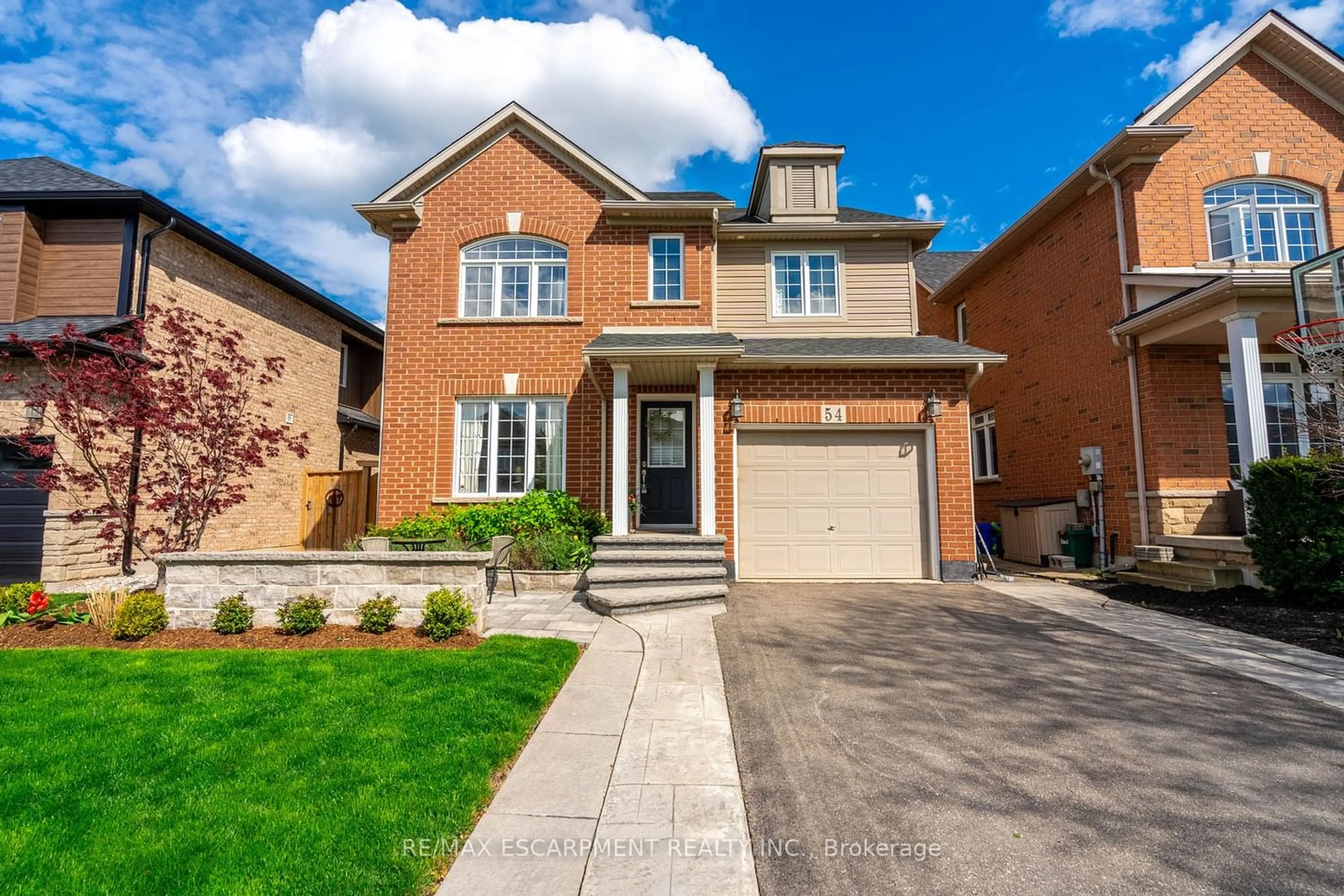 Home with brick exterior material for 54 Ivybridge Dr, Hamilton Ontario L8E 0A4