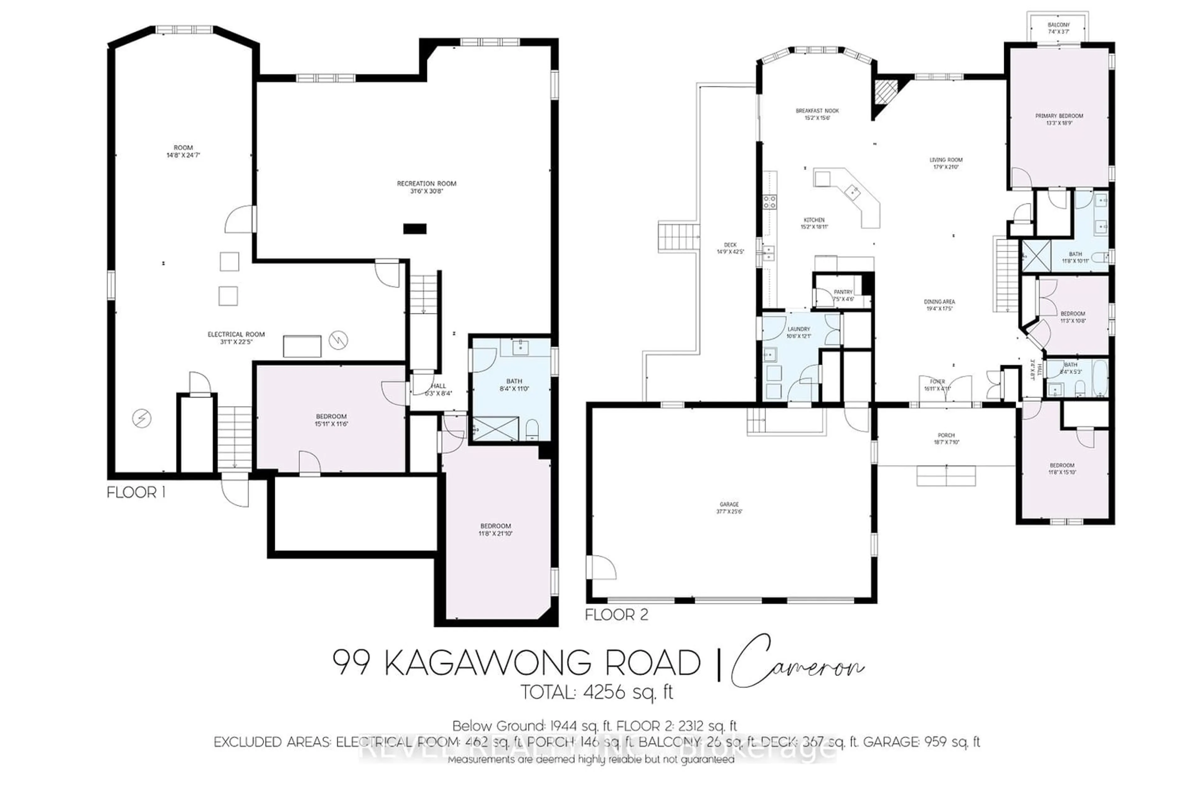 Floor plan for 99 Kagawong Rd, Kawartha Lakes Ontario K0M 1G0