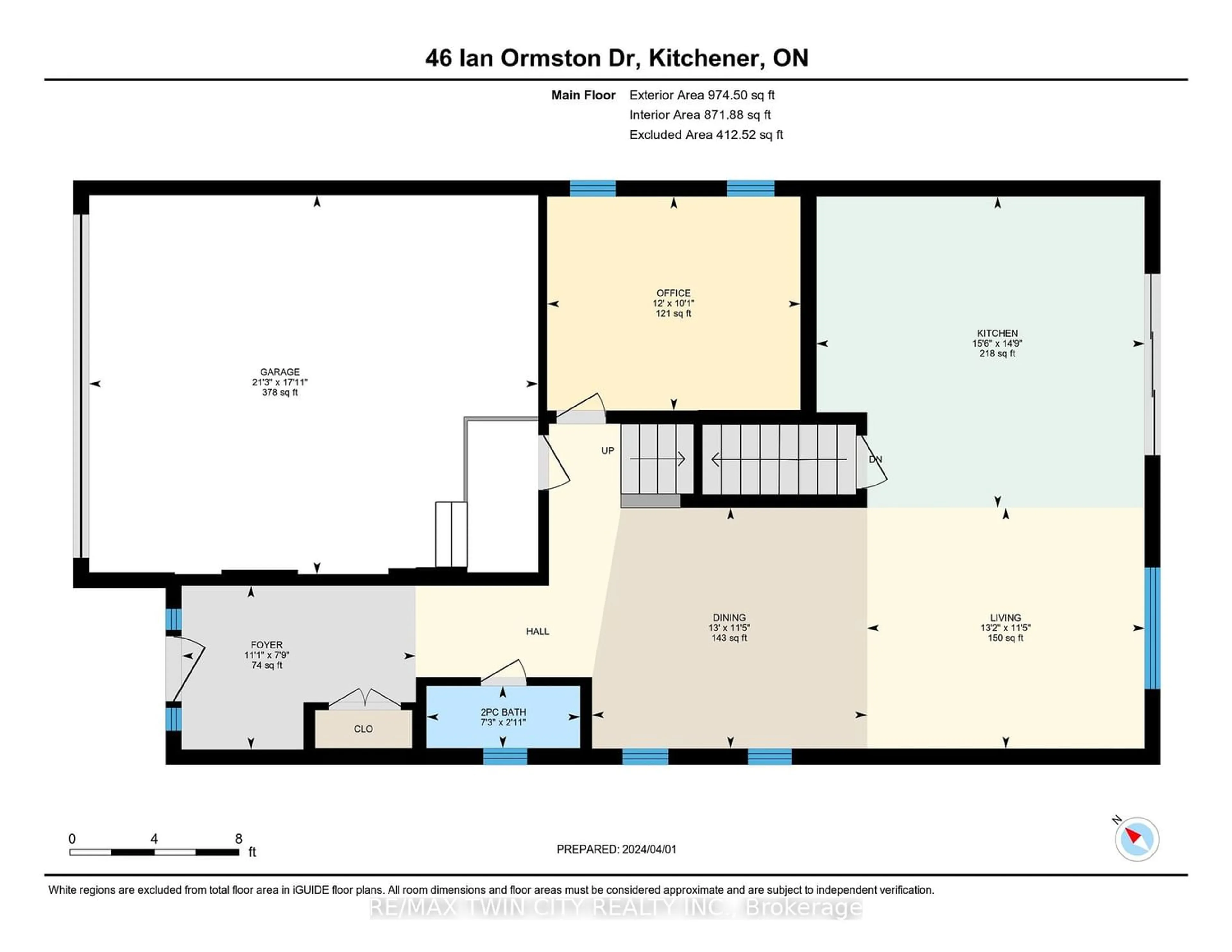 Floor plan for 46 Ian Ormston Dr, Kitchener Ontario N2P 0K2