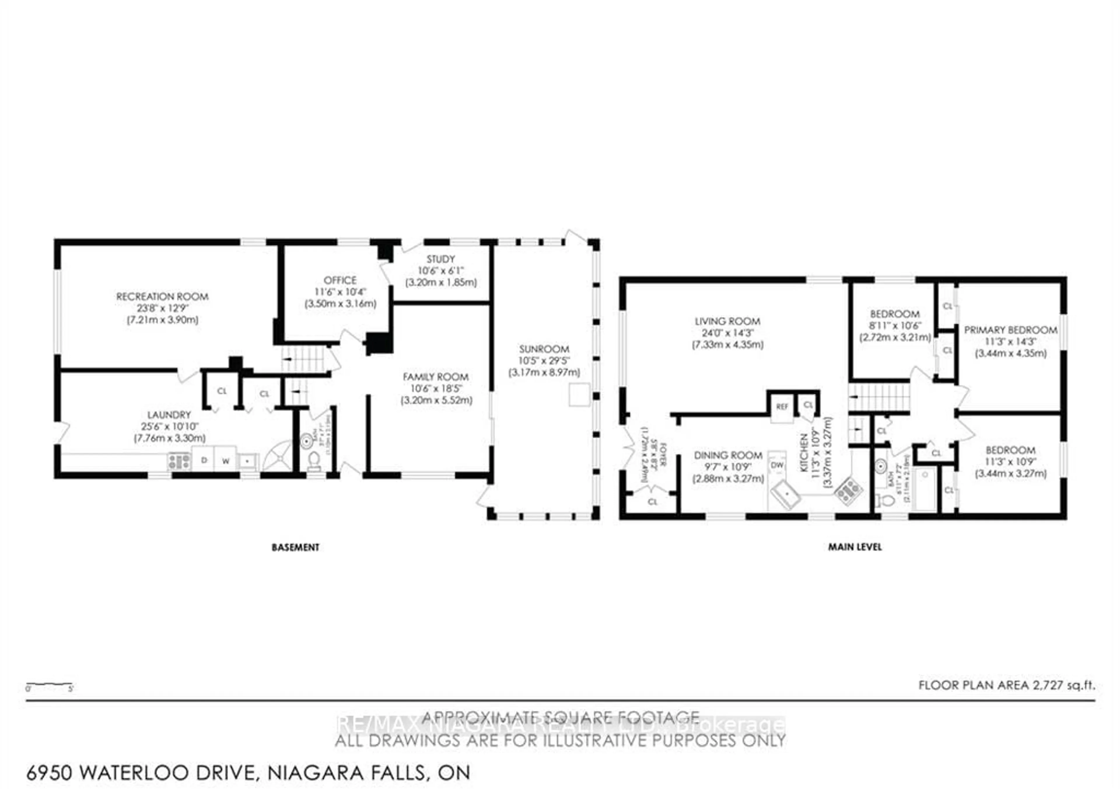 Floor plan for 6950 Waterloo Dr, Niagara Falls Ontario L2J 1E2