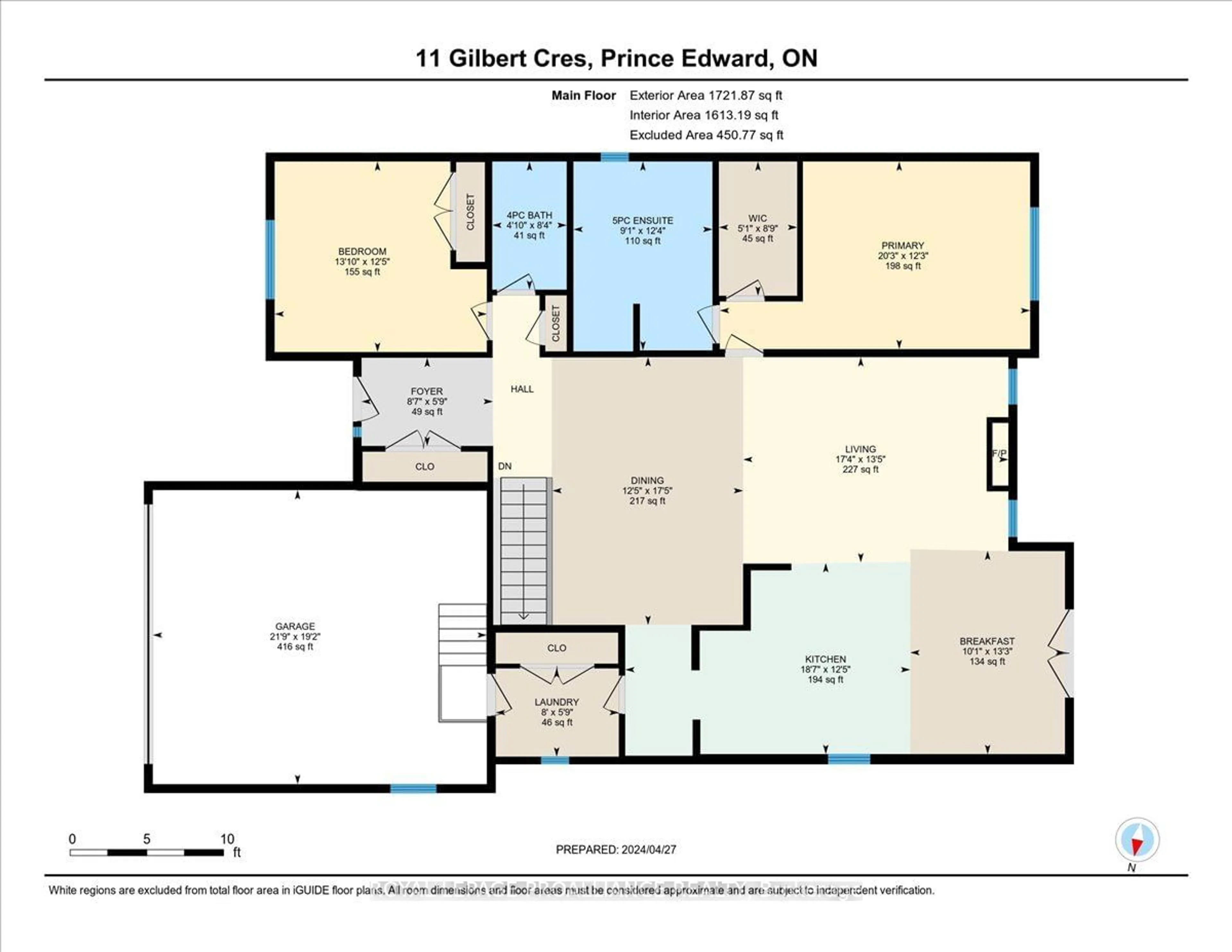 Floor plan for 11 Gilbert Cres, Prince Edward County Ontario K0K 3L0