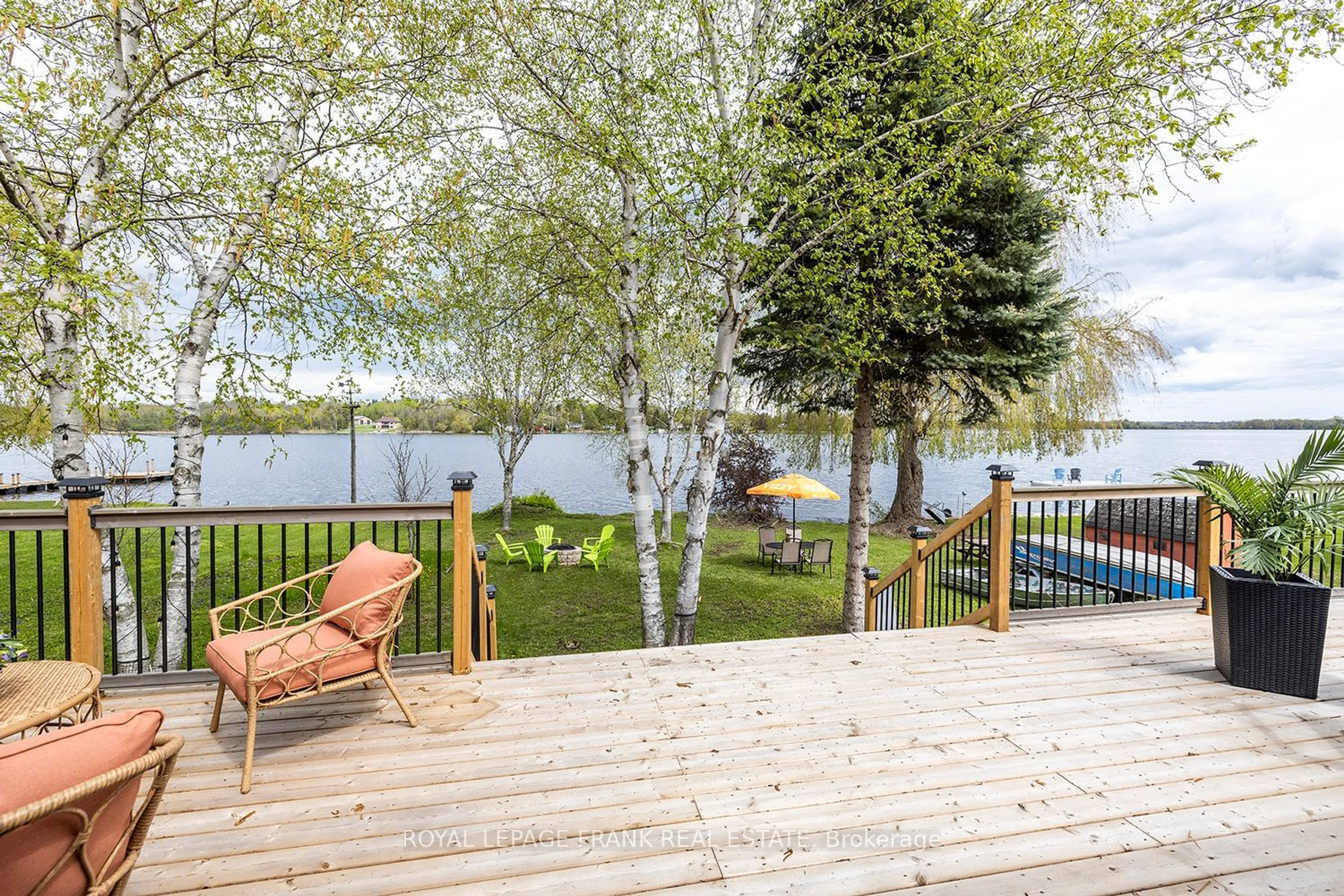 Patio, the fenced backyard for 3 Hillside Dr, Kawartha Lakes Ontario K0M 2C0