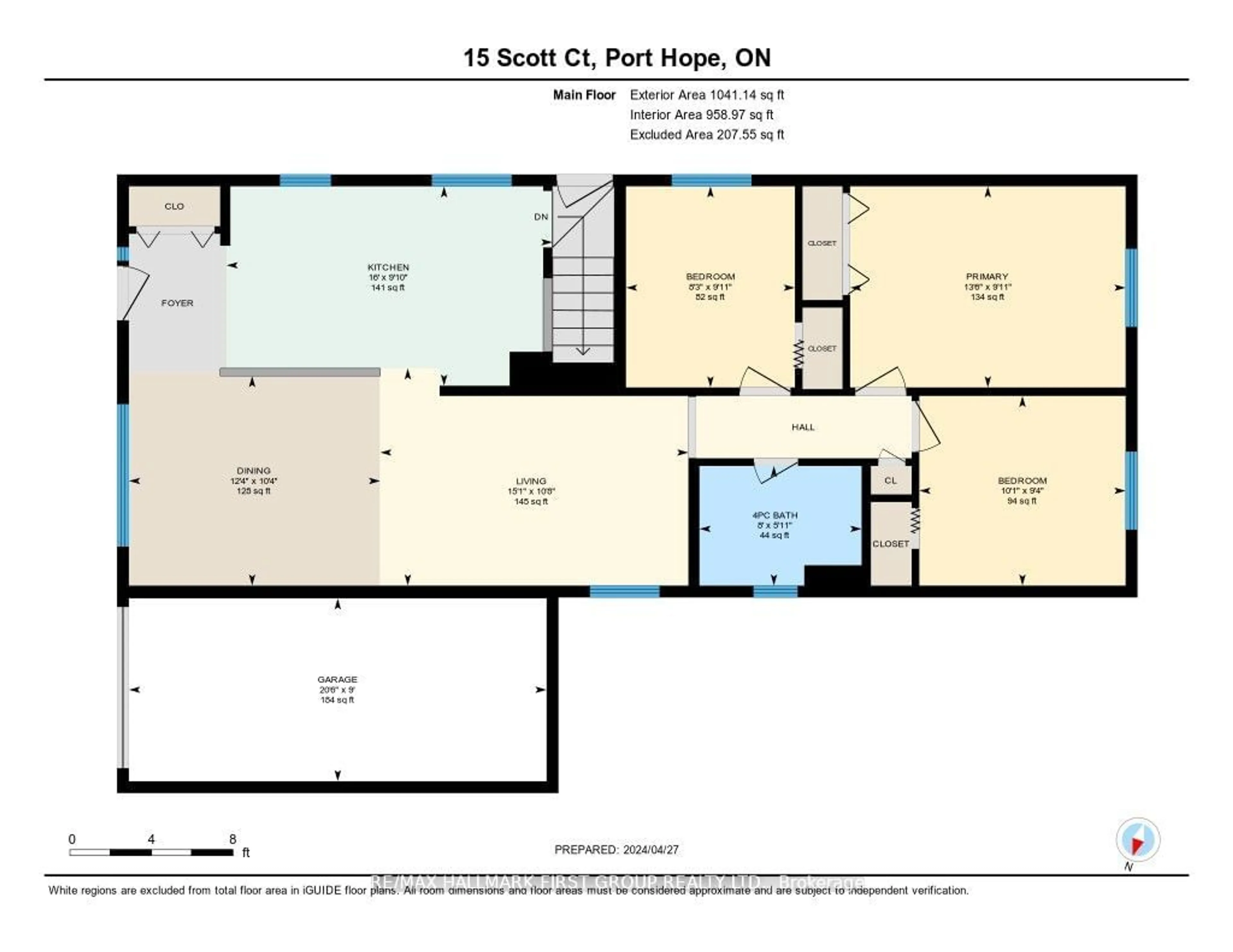 Floor plan for 15 Scott Crt, Port Hope Ontario L1A 4E3