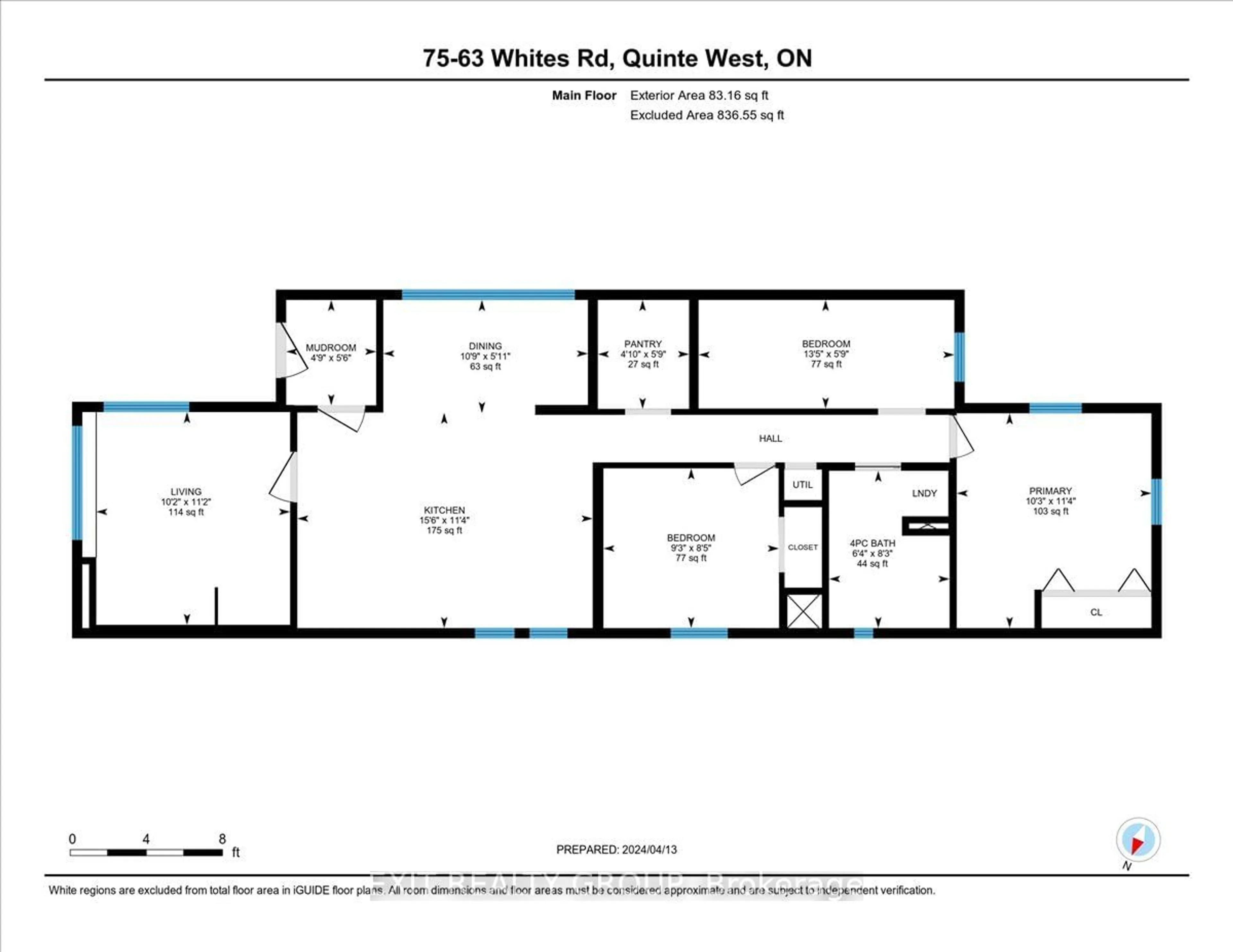 Floor plan for 63 Whites Rd #75, Quinte West Ontario K8V 5P5