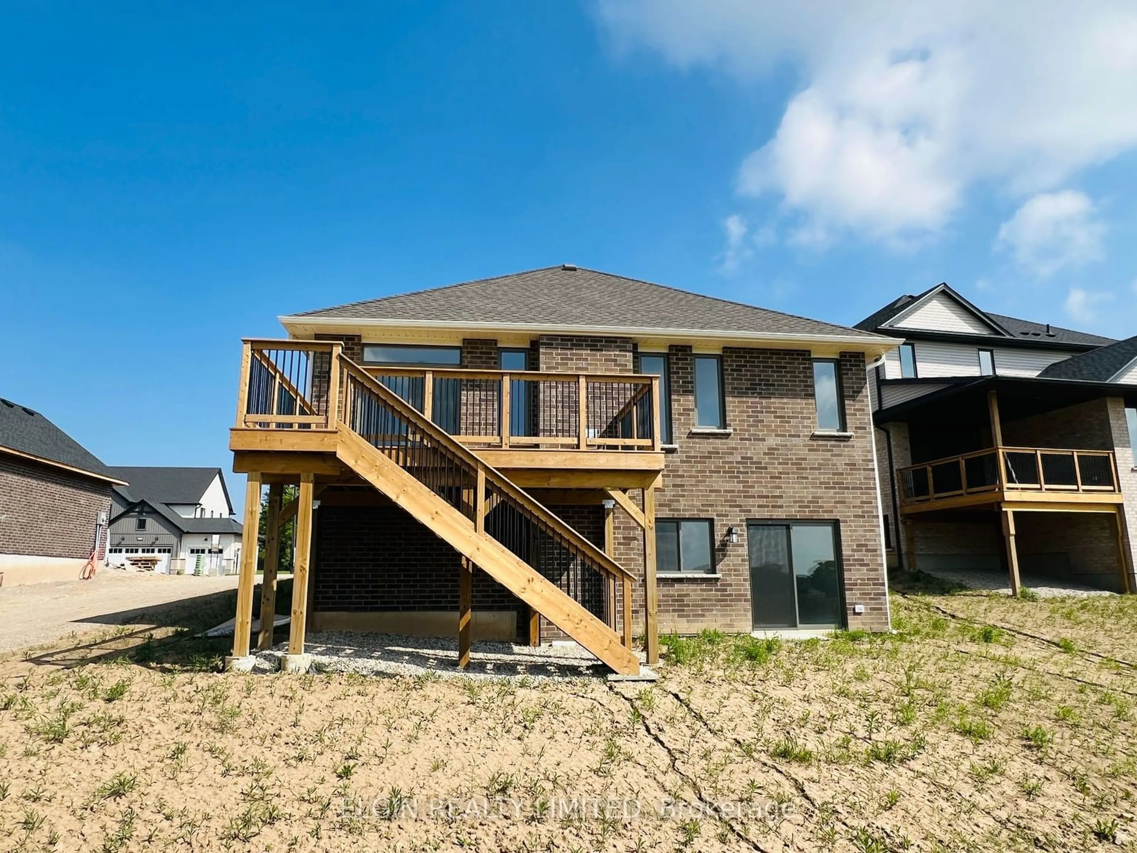 Frontside or backside of a home, the fenced backyard for 134 GRAYDON Dr, South-West Oxford Ontario N0J 1N0