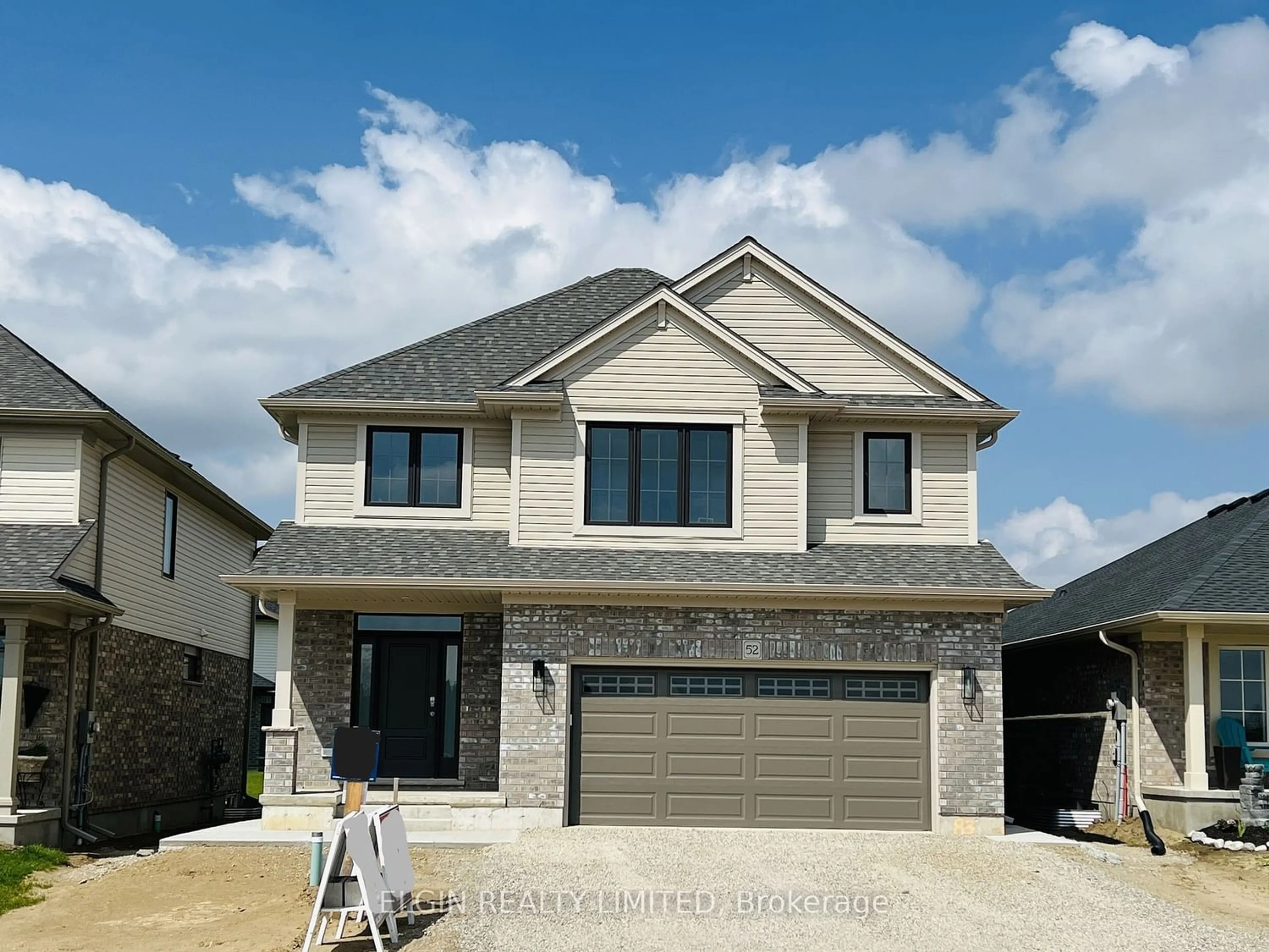 Frontside or backside of a home, the street view for 52 Braun Ave, Tillsonburg Ontario N4G 0K5