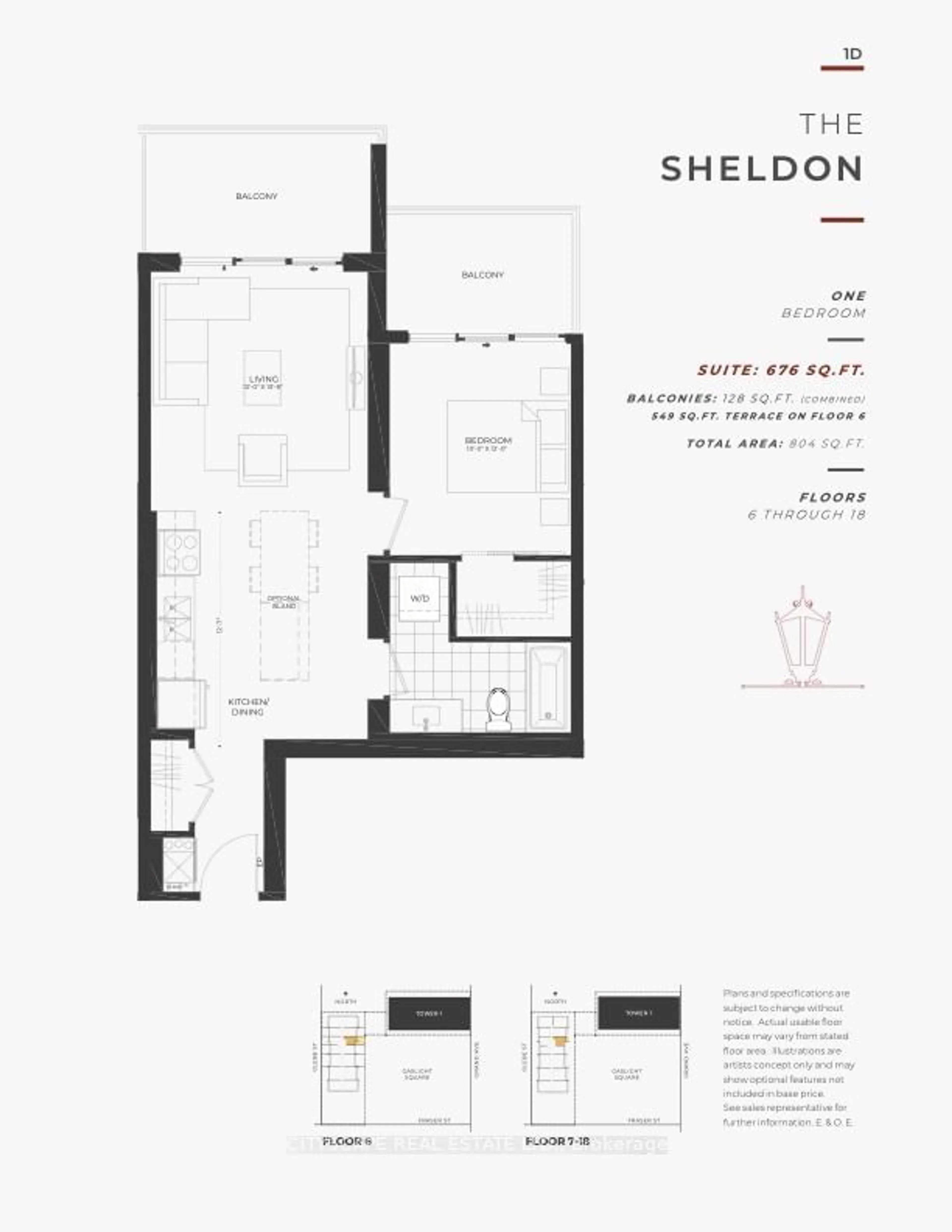 Floor plan for 15 Glebe St #1505, Cambridge Ontario N1S 0C3