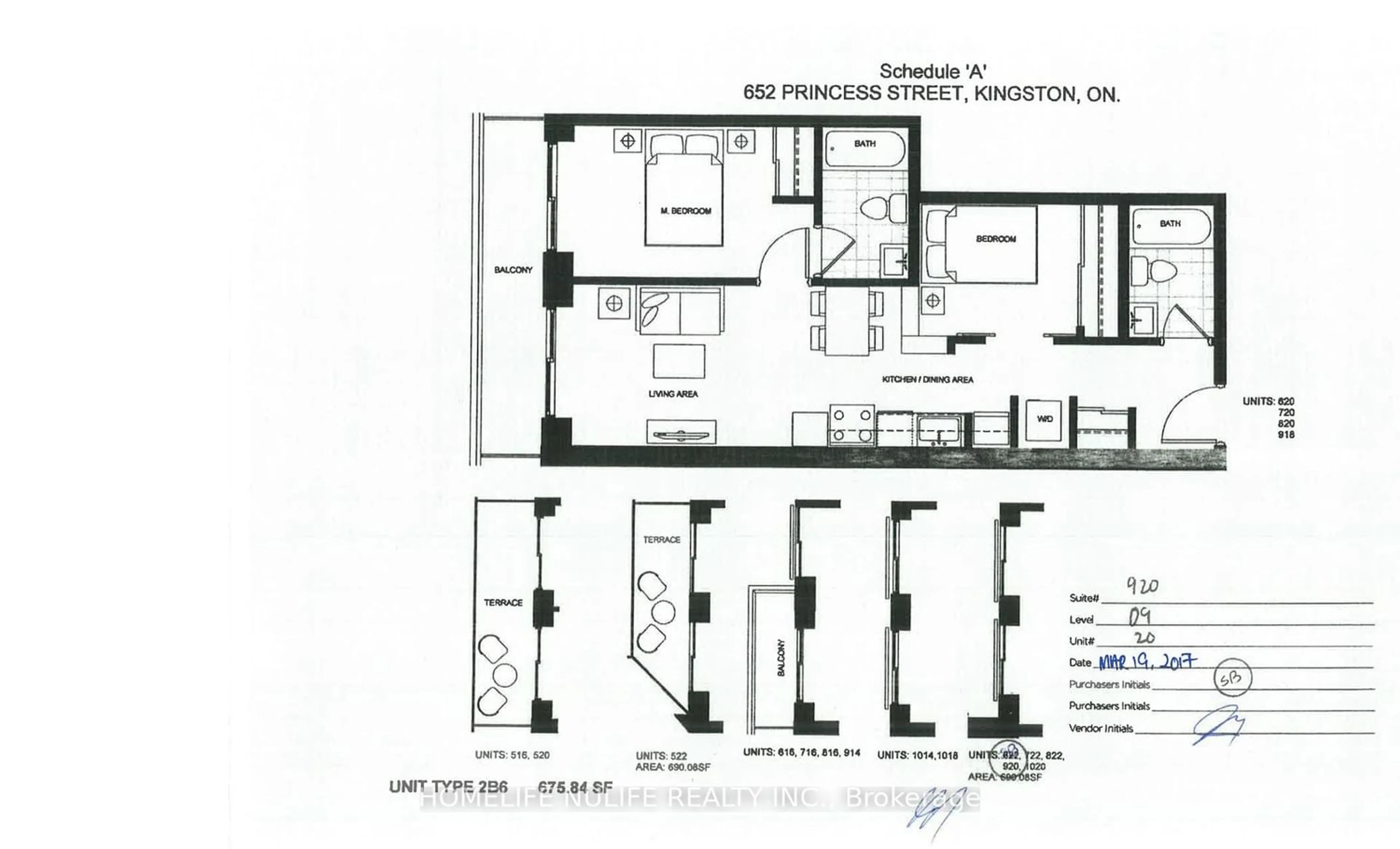 Floor plan for 652 Princess St #920, Kingston Ontario K7L 1E5