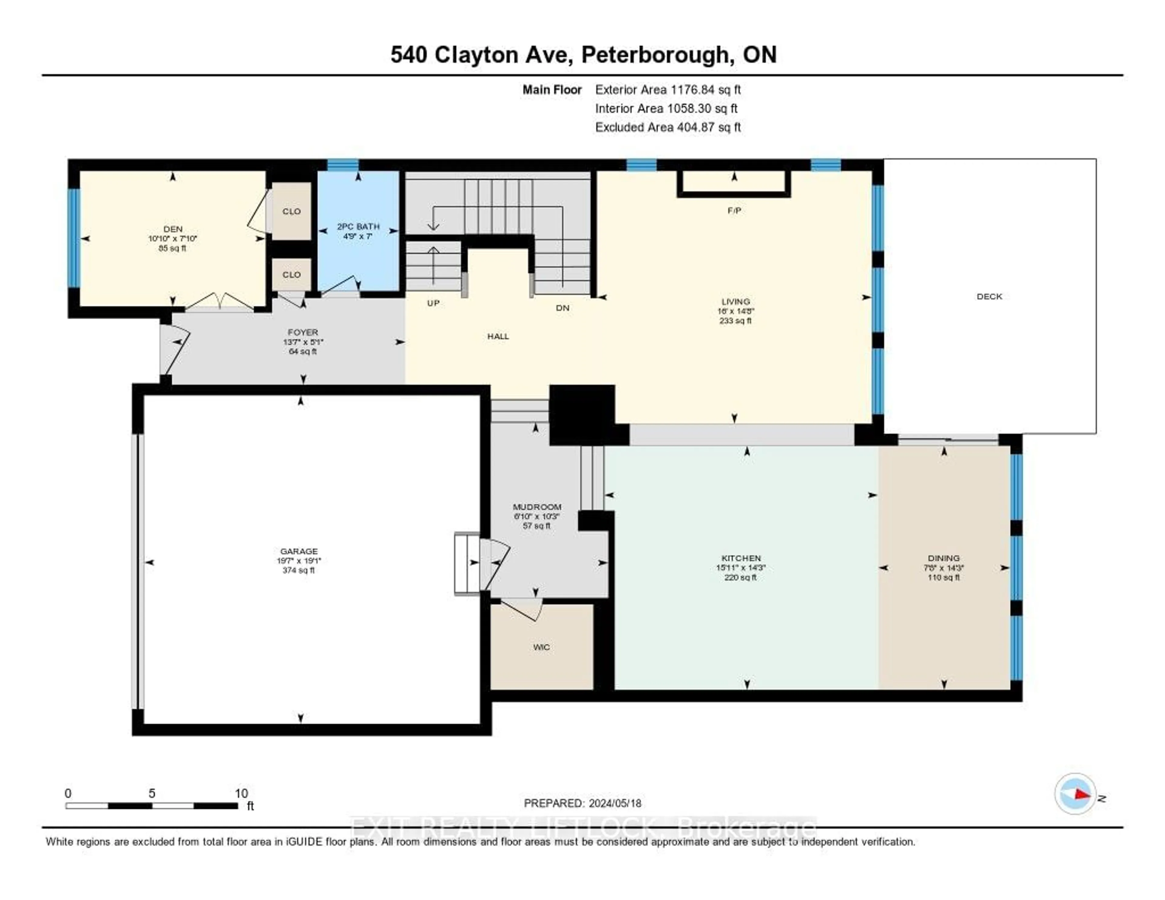 Floor plan for 540 Clayton Ave, Peterborough Ontario K9K 0H8
