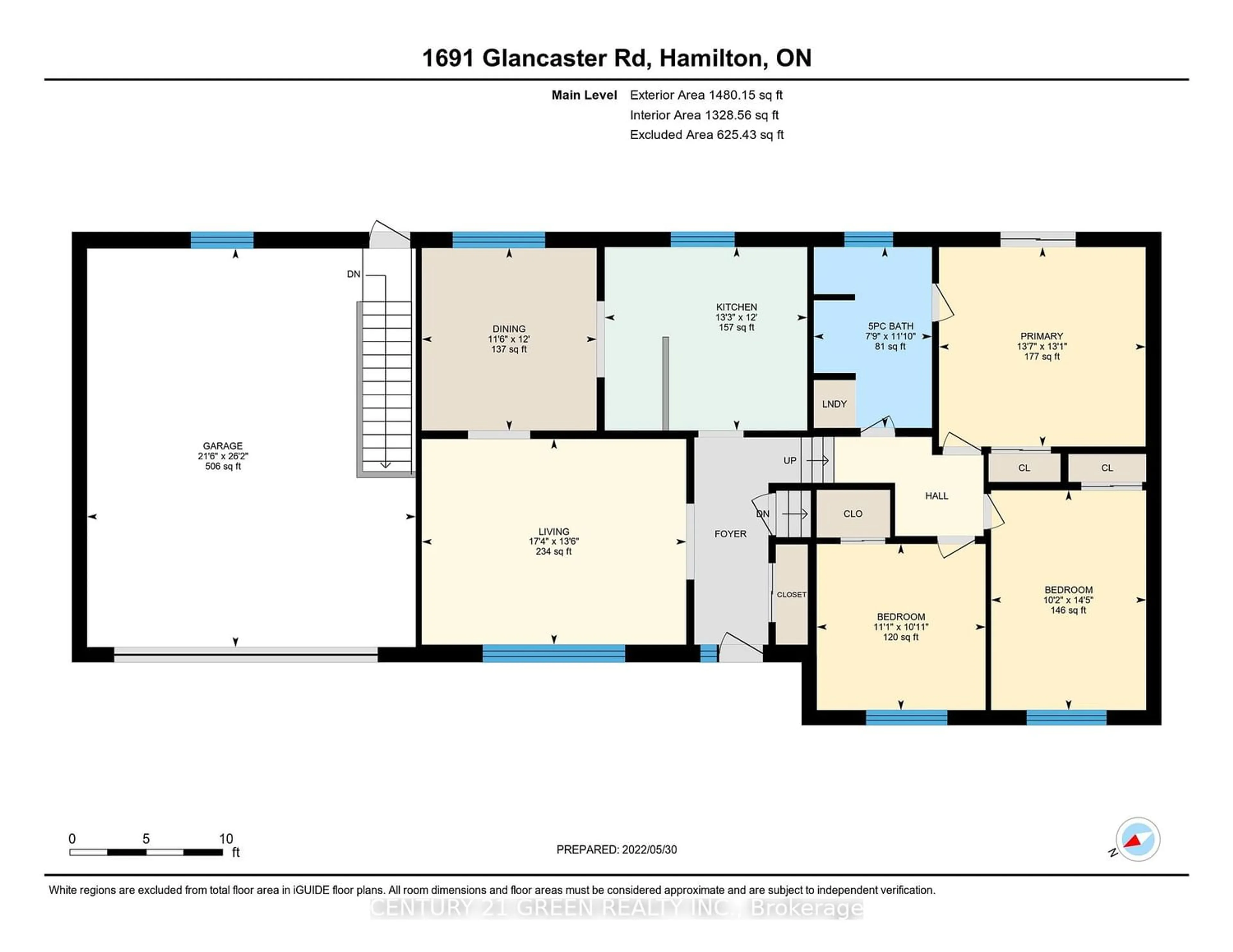 Floor plan for 1691 Glancaster Rd, Hamilton Ontario L0R 1W0