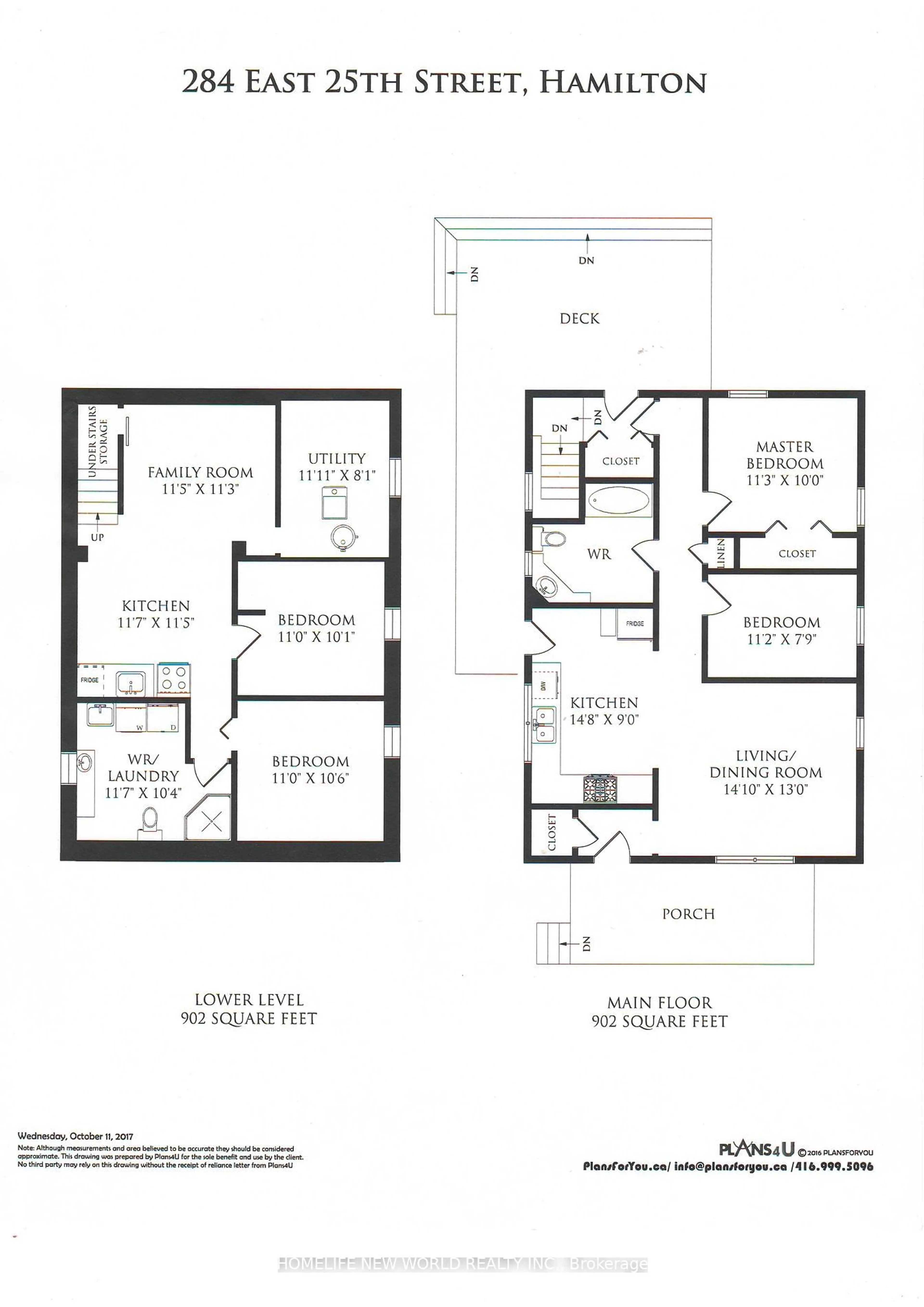 Floor plan for 284 East 25th St, Hamilton Ontario L8V 3A7