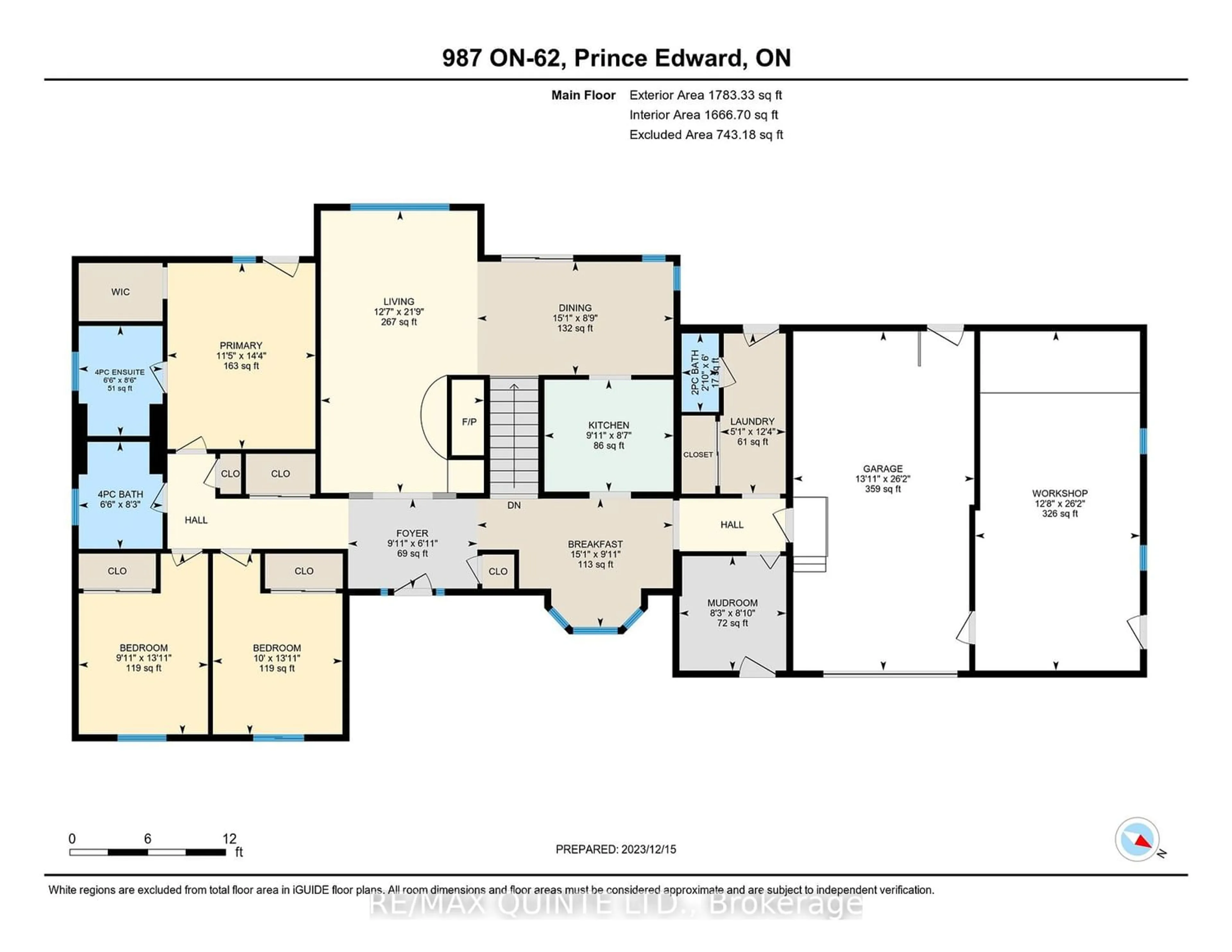 Floor plan for 987 Highway 62 Rd, Prince Edward County Ontario K0K 1G0