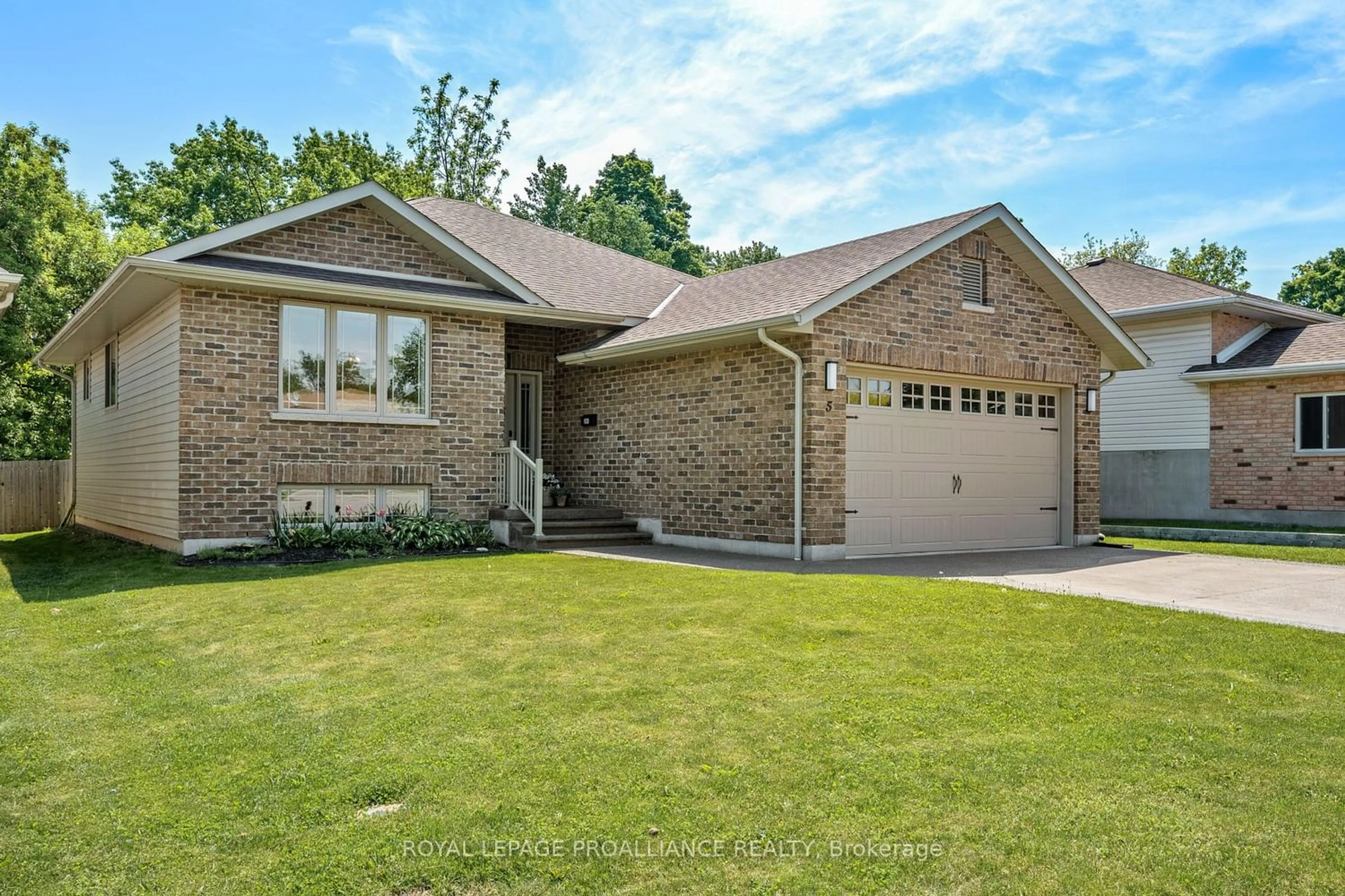 Home with brick exterior material for 5 Ferguson Lane, Quinte West Ontario K8V 6T3