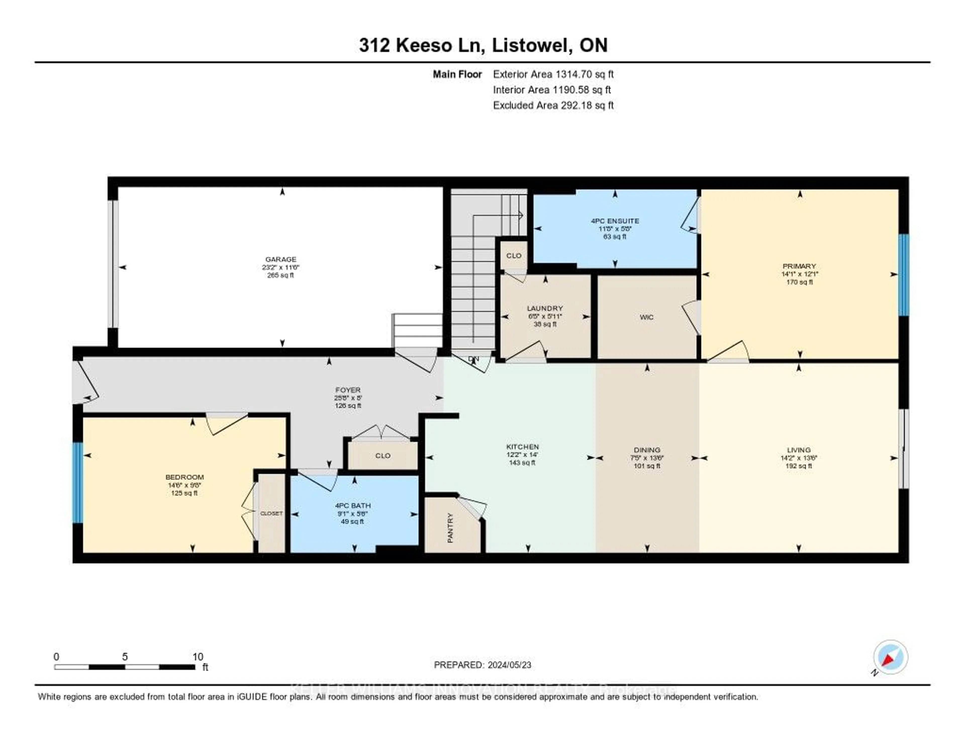 Floor plan for 312 Keeso Lane, North Perth Ontario N4W 3V2