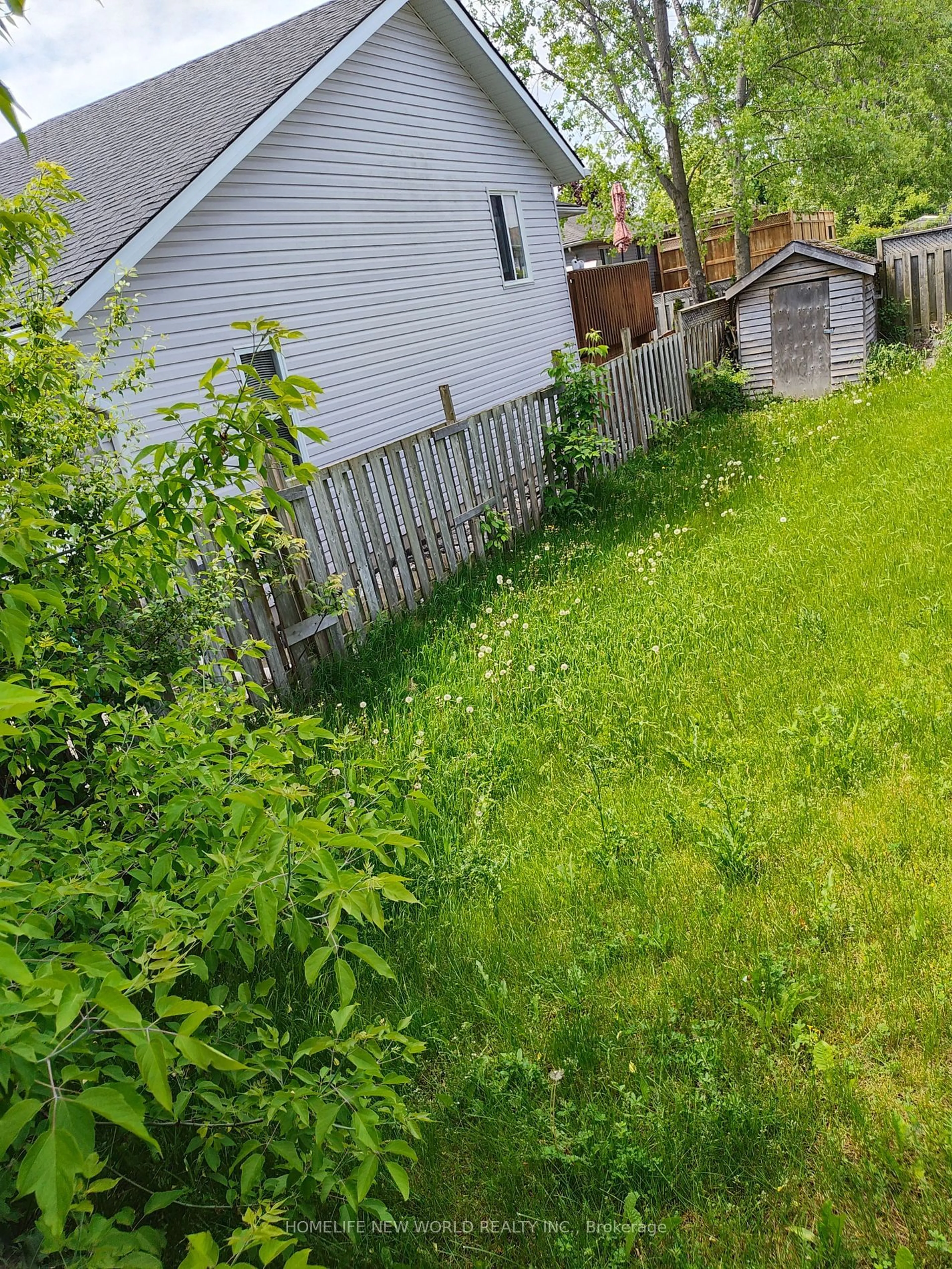 A pic from exterior of the house or condo, the fenced backyard for 52 LIDDLE Lane, Belleville Ontario K8N 5Y9