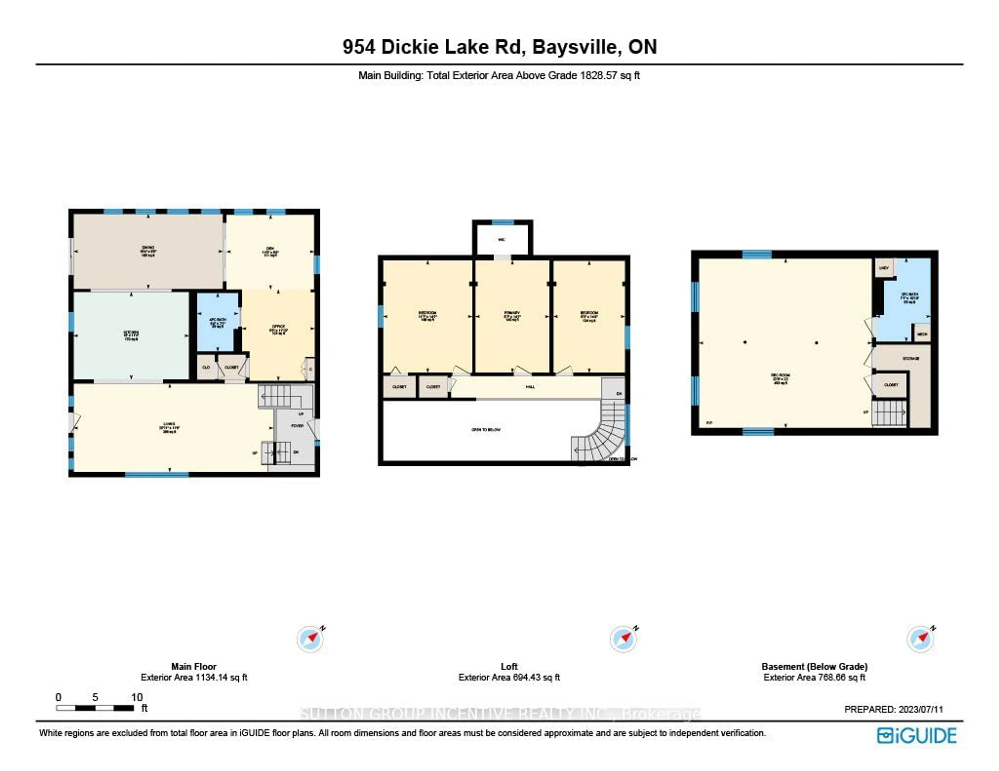 Floor plan for 954 Dickie Lake Rd, Lake of Bays Ontario P0B 1A0