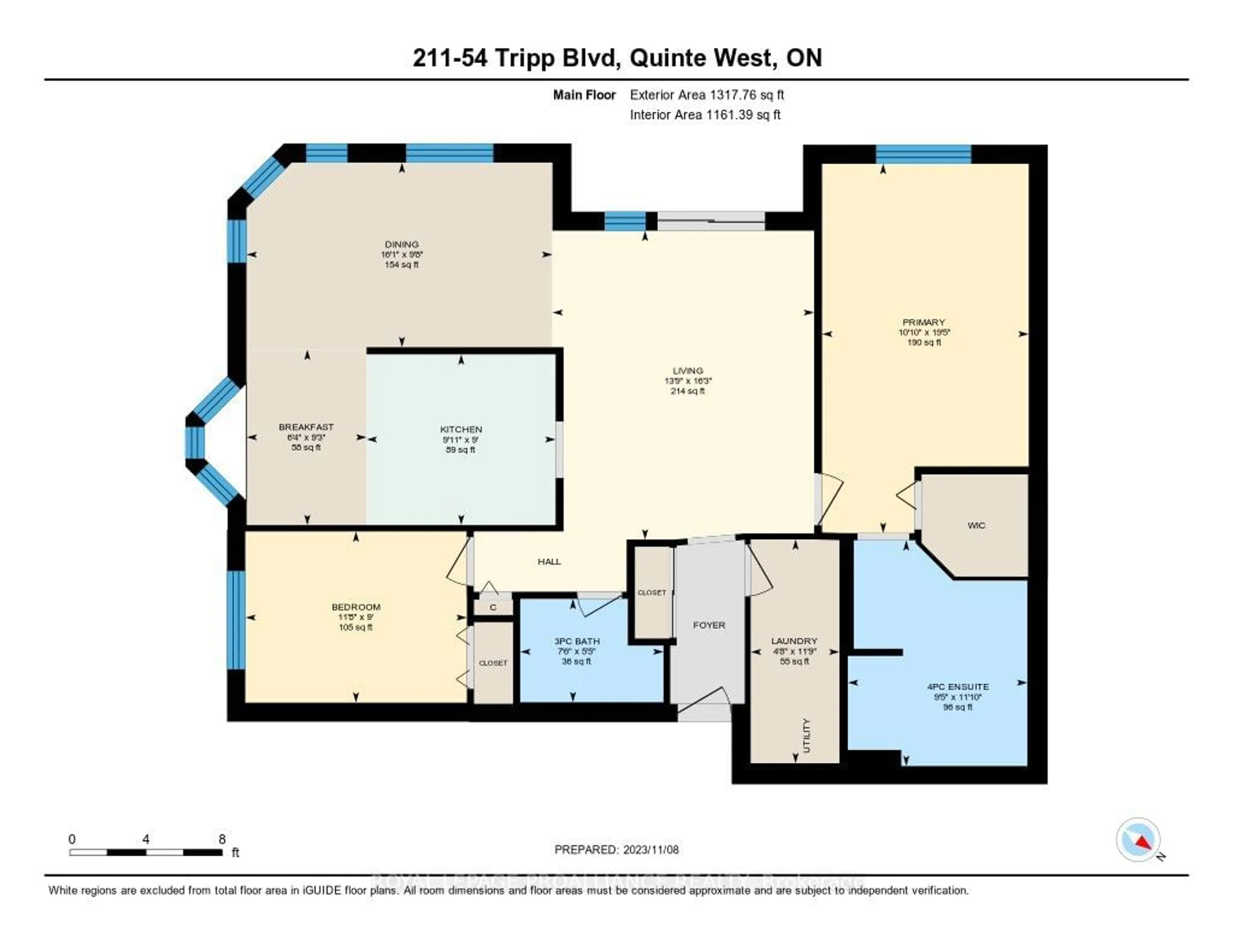 Floor plan for 54 Tripp Blvd #211, Quinte West Ontario K8V 5V1