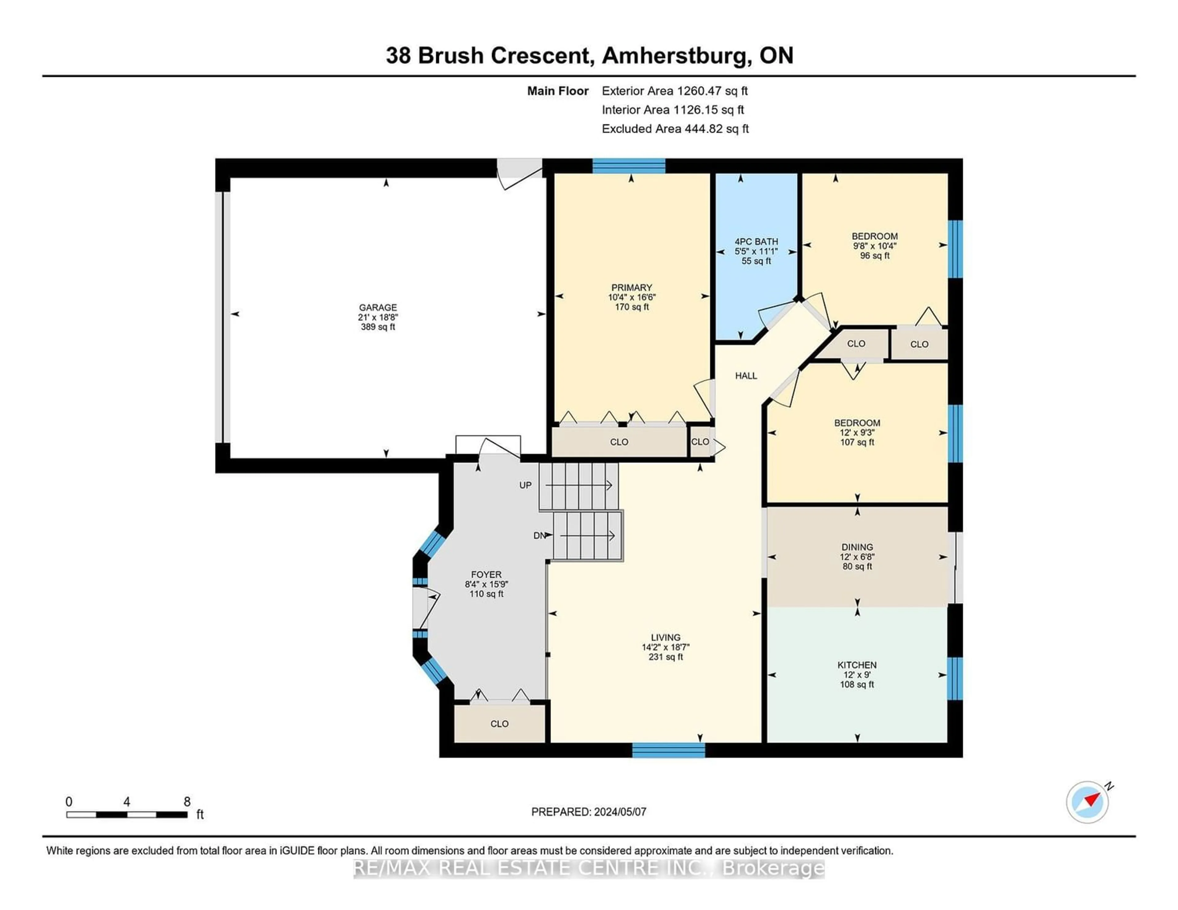 Floor plan for 38 Brush Cres, Amherstburg Ontario N9V 3Y4