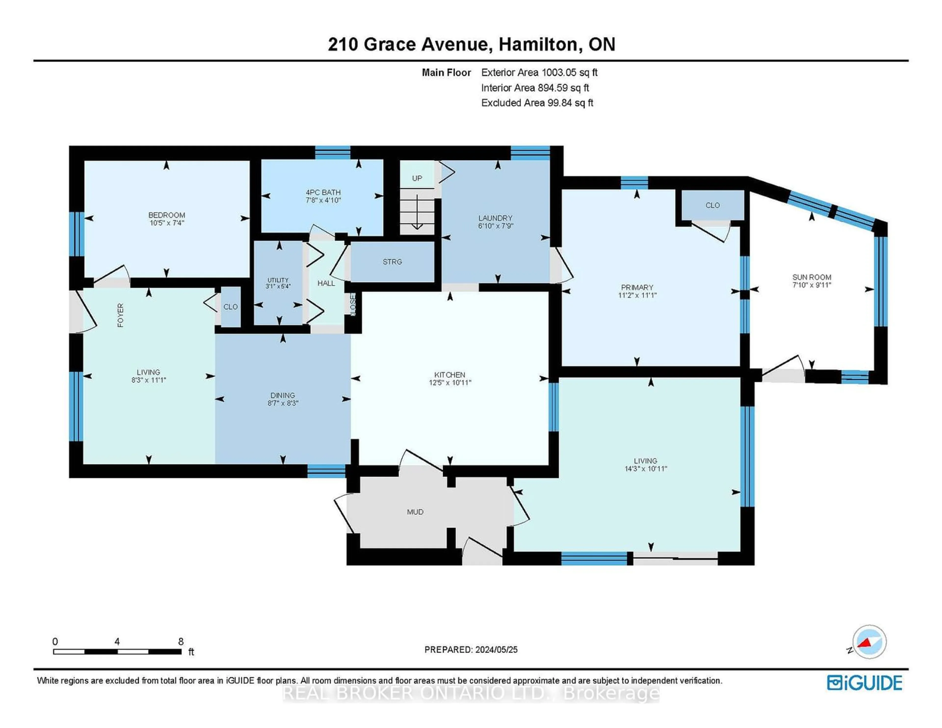 Floor plan for 210 Grace Ave, Hamilton Ontario L8H 3X3