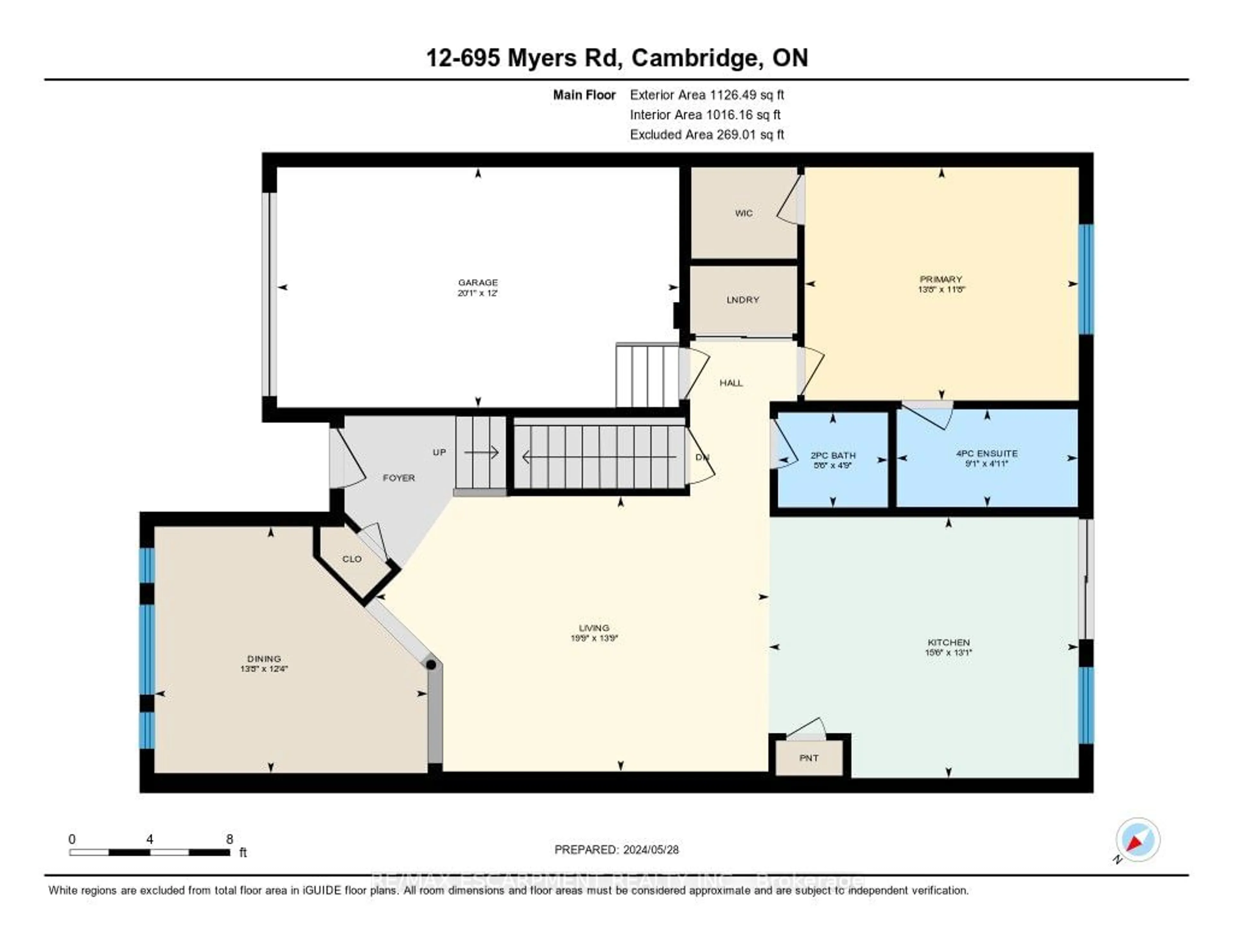 Floor plan for 695 Myers Rd #12, Cambridge Ontario N1P 0A6