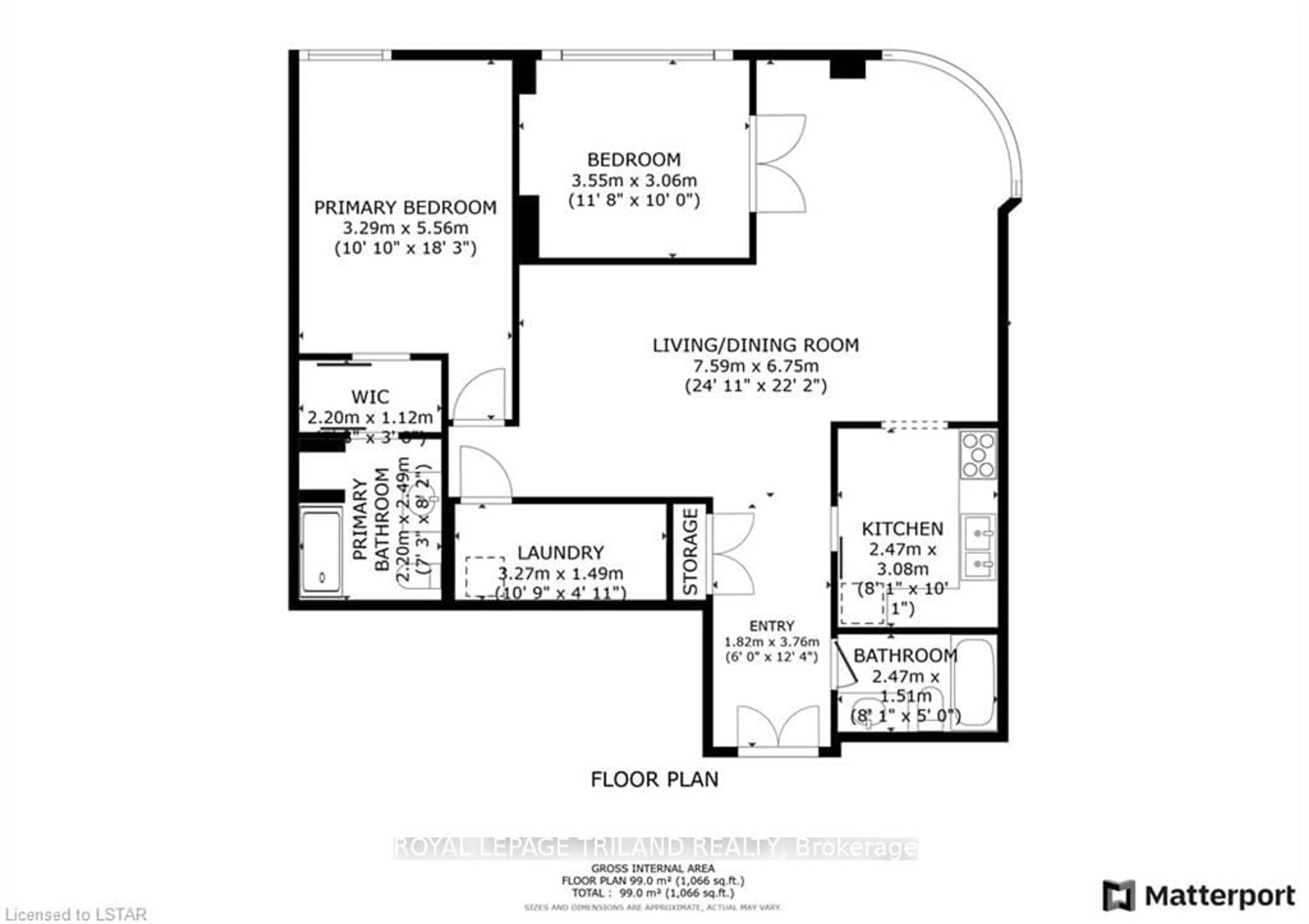 Floor plan for 7 PICTON St #902, London Ontario N6B 3N7