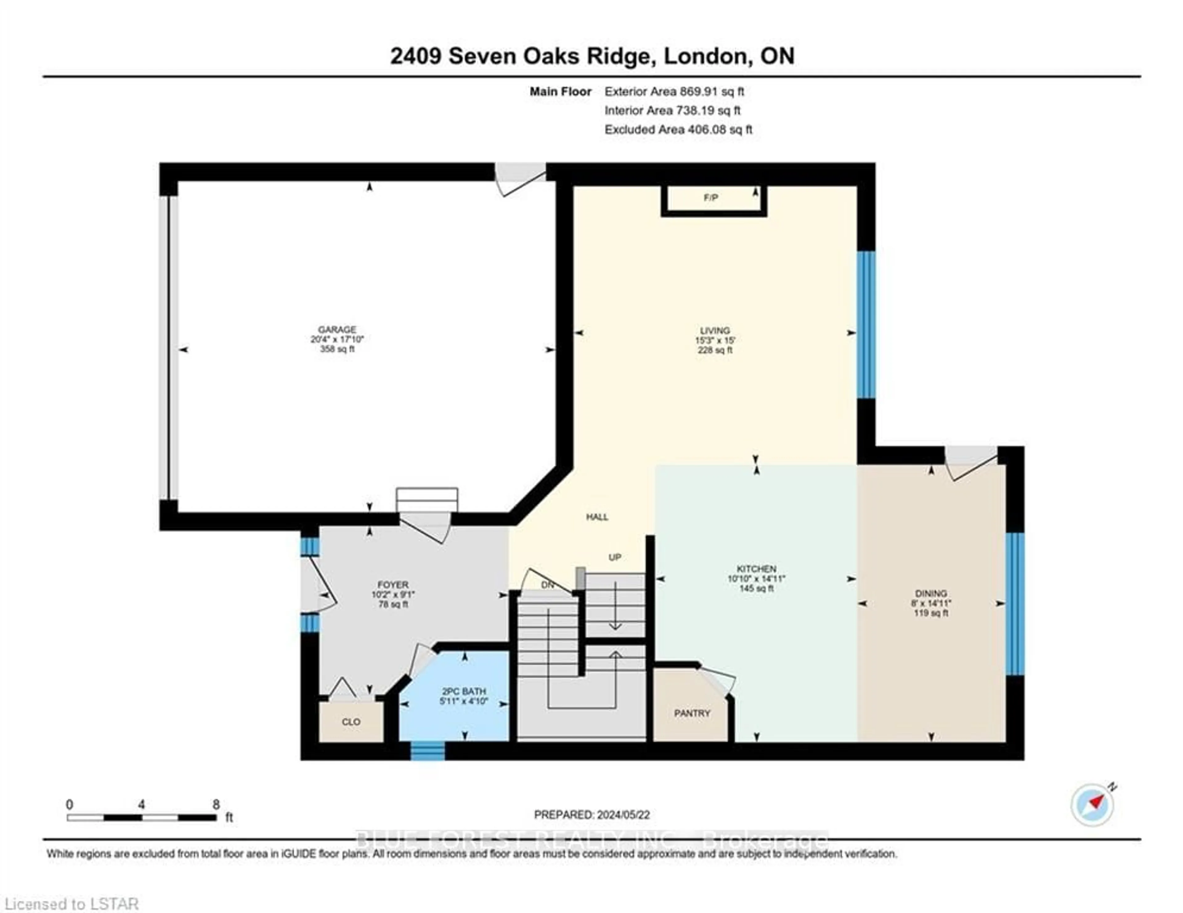 Floor plan for 2409 Seven Oaks Ridge, London Ontario N6M 0E4