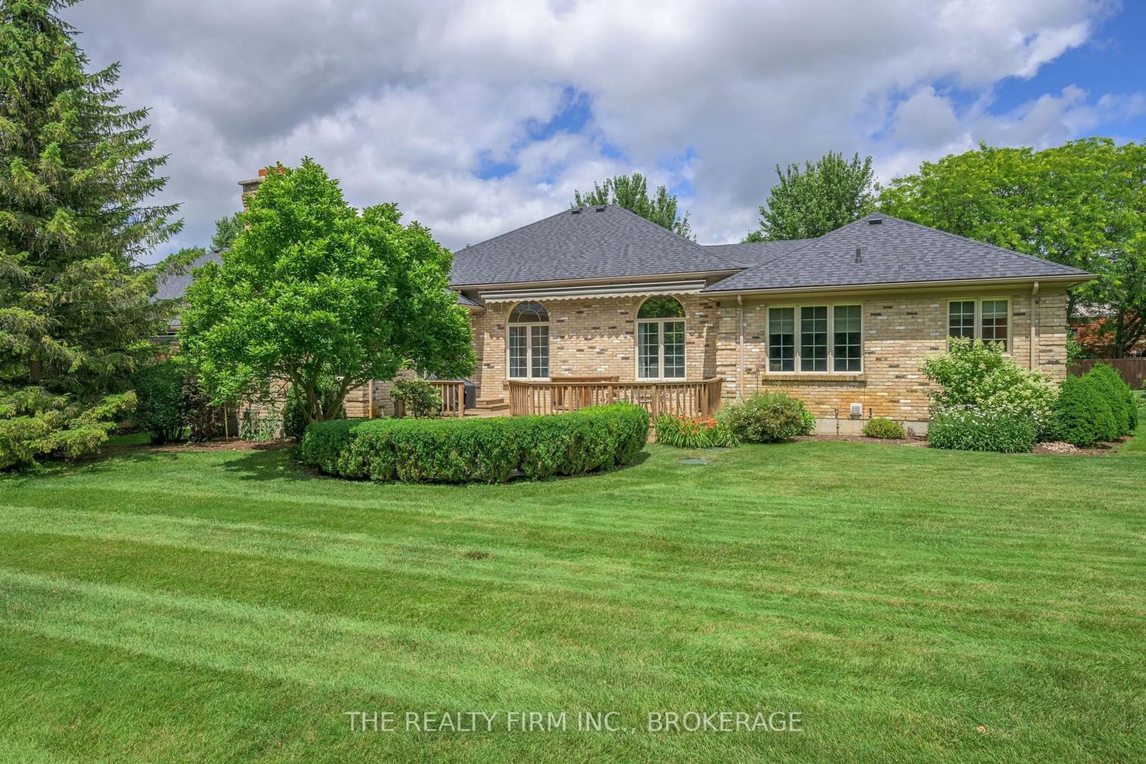 Frontside or backside of a home, the fenced backyard for 4690 COLONEL TALBOT Rd #3, London Ontario N6P 1S6