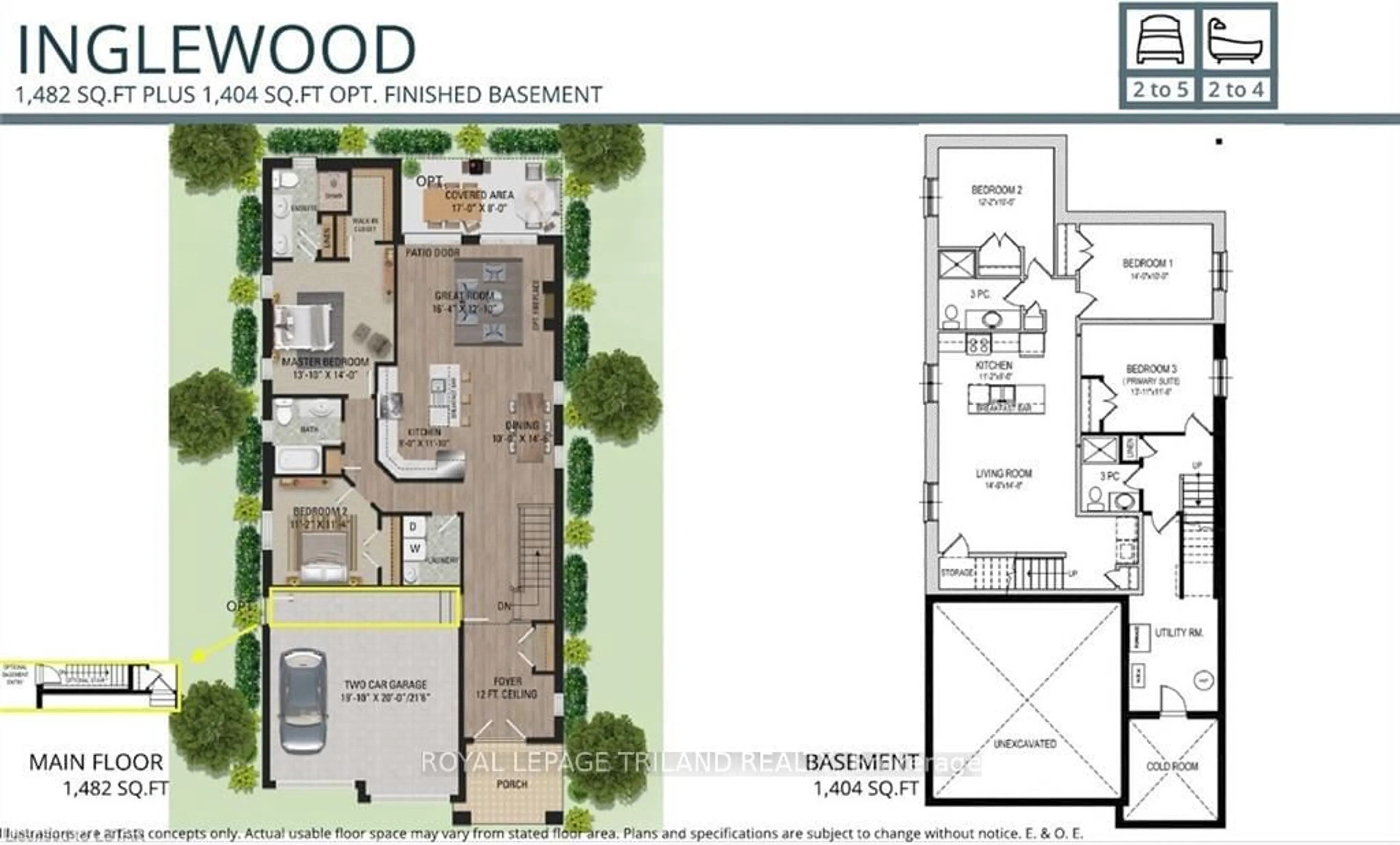 Floor plan for Lot 92 Green Bend, London Ontario N6P 1J9