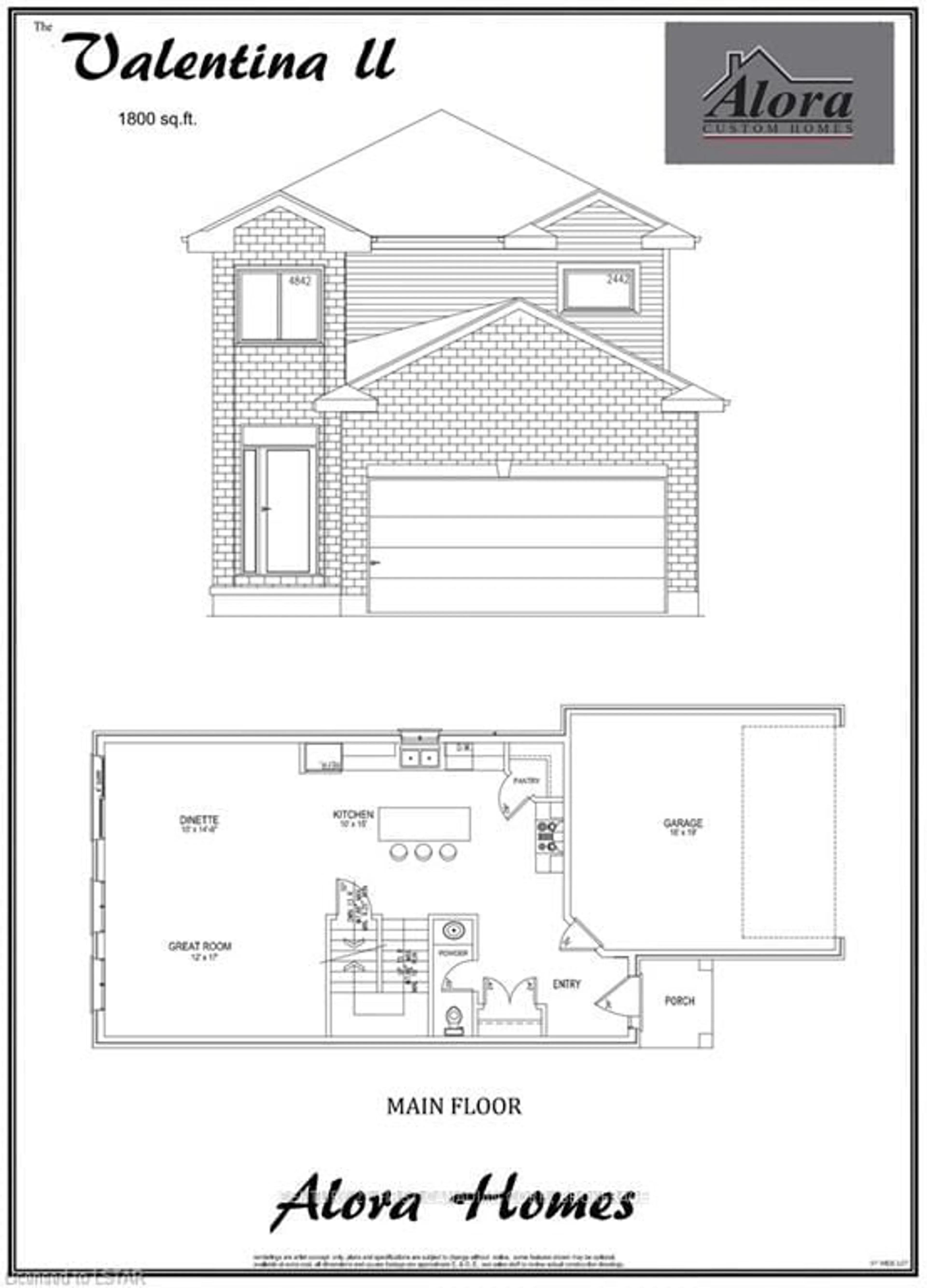 Floor plan for LOT 16 MARCONI Crt, London Ontario N5V 0C9